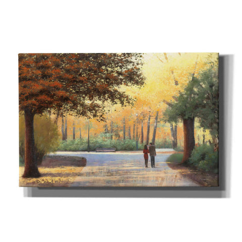 Image of Epic Art 'Golden Autumn Stroll' by James Wiens, Canvas Wall Art,18x12x1.1x0,26x18x1.1x0,40x26x1.74x0,60x40x1.74x0