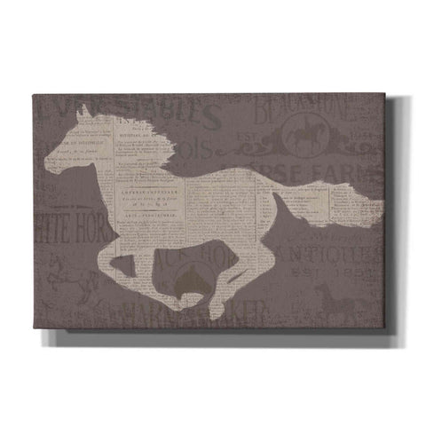 Image of Epic Art 'Equine I' by James Wiens, Canvas Wall Art,18x12x1.1x0,26x18x1.1x0,40x26x1.74x0,60x40x1.74x0