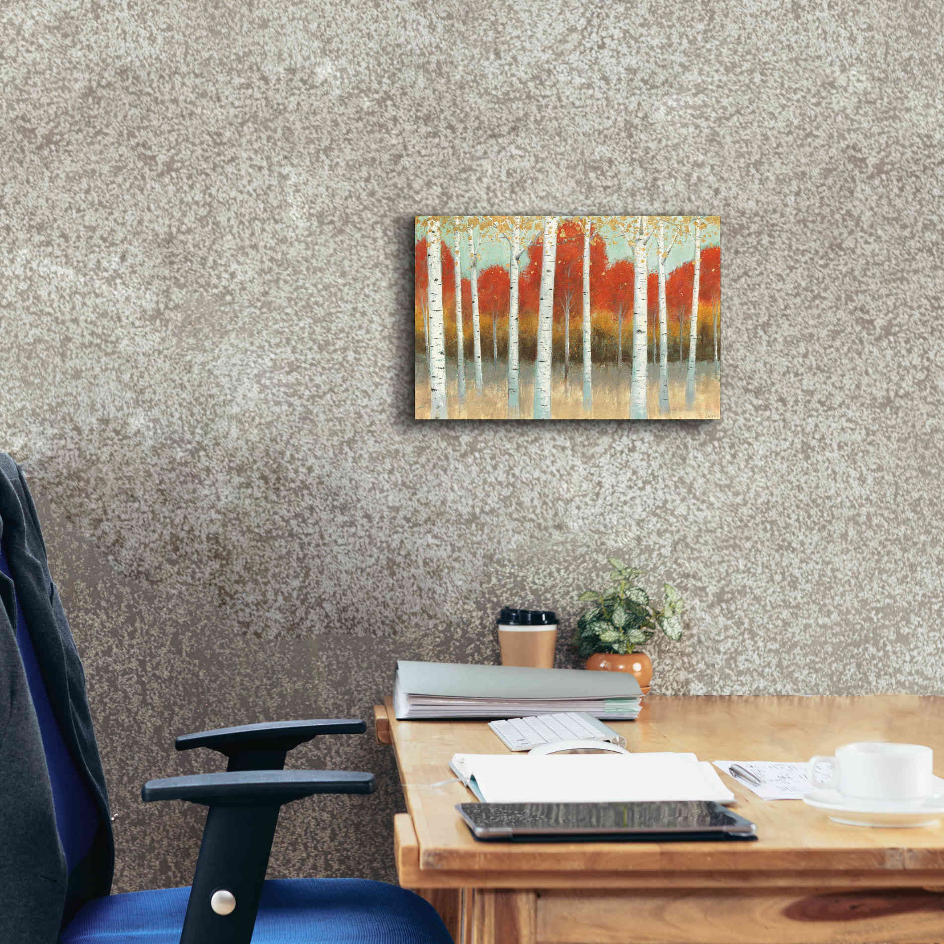 'Fall Promenade I' by James Wiens, Canvas Wall Art,18 x 12