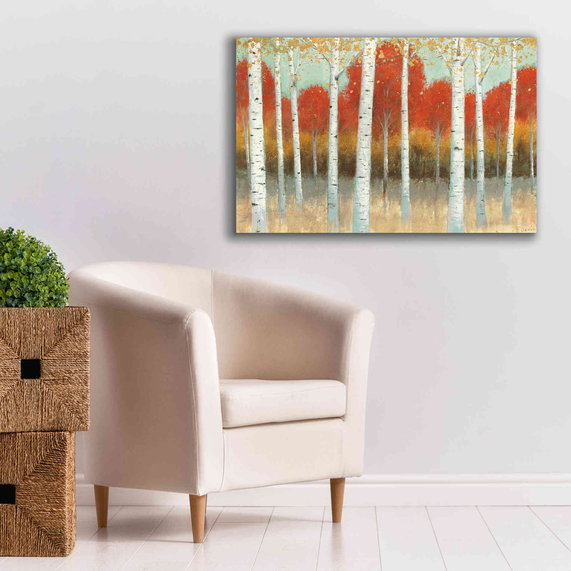 'Fall Promenade I' by James Wiens, Canvas Wall Art,40 x 26