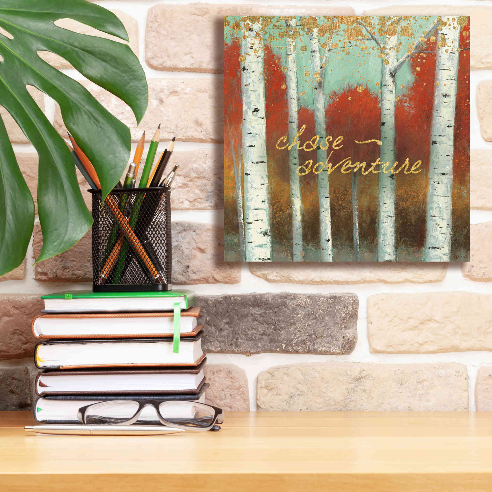 'Fall Promenade II' by James Wiens, Canvas Wall Art,12 x 12