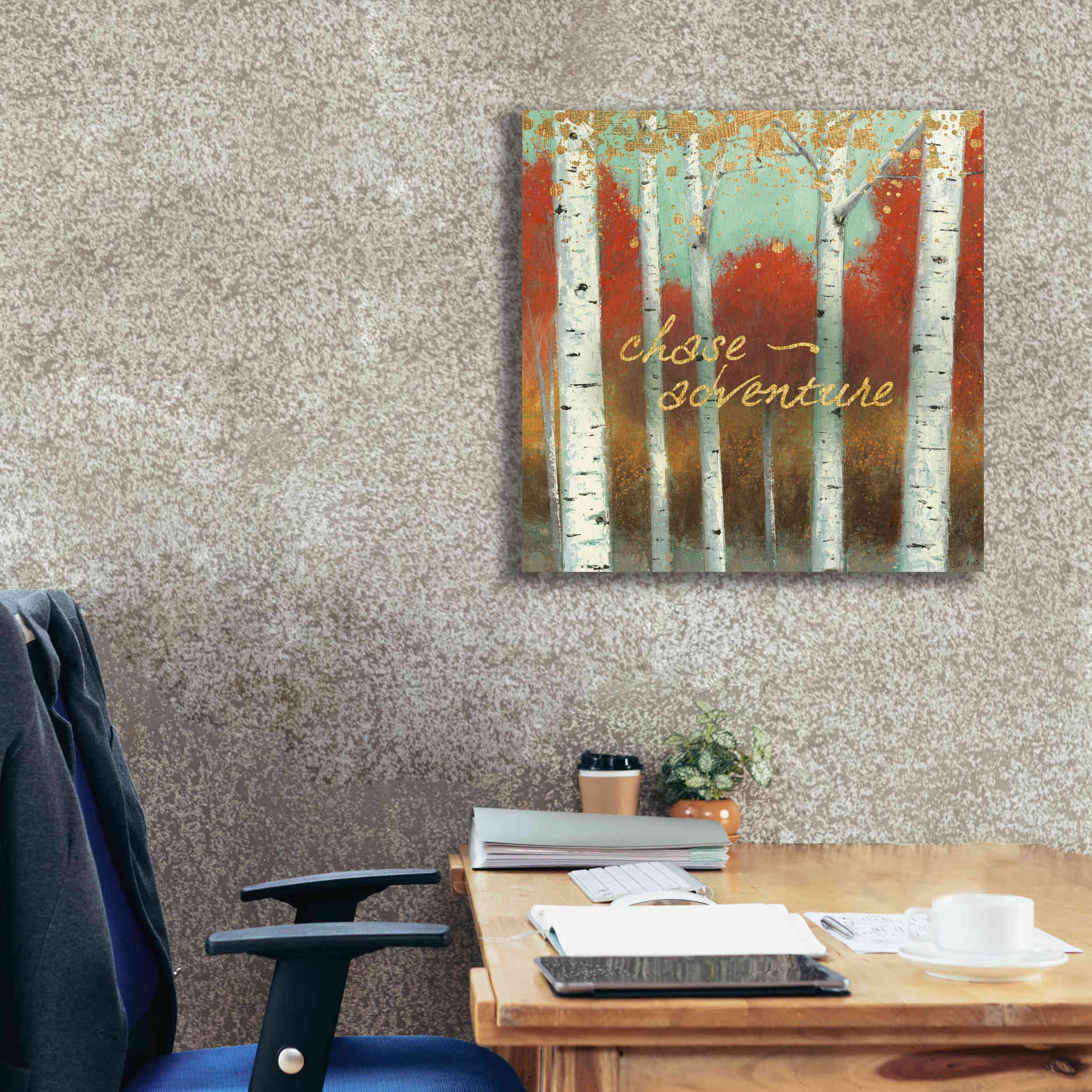 'Fall Promenade II' by James Wiens, Canvas Wall Art,26 x 26