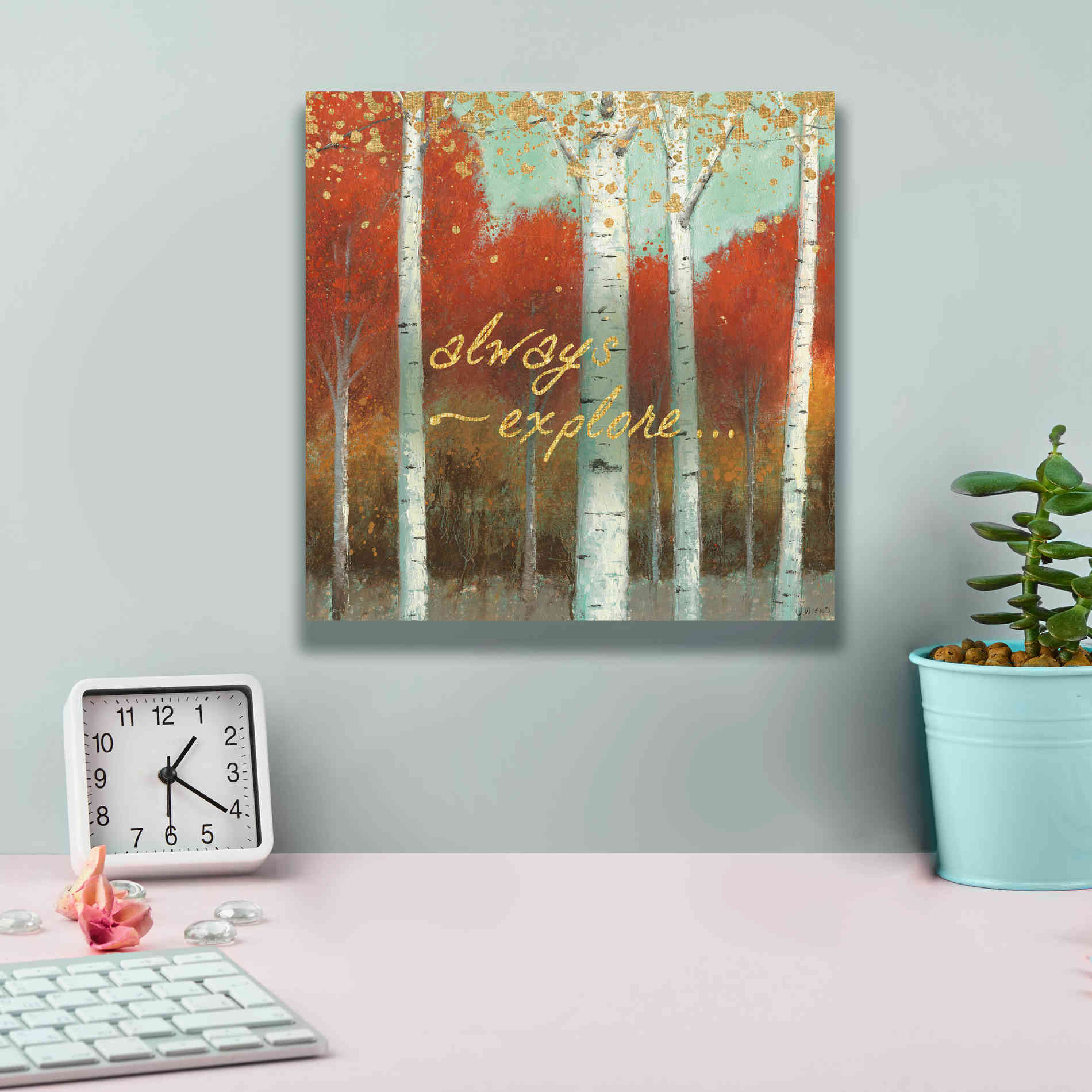 'Fall Promenade III' by James Wiens, Canvas Wall Art,12 x 12