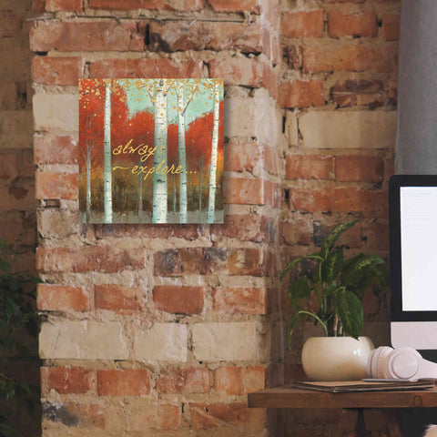 Image of 'Fall Promenade III' by James Wiens, Canvas Wall Art,12 x 12