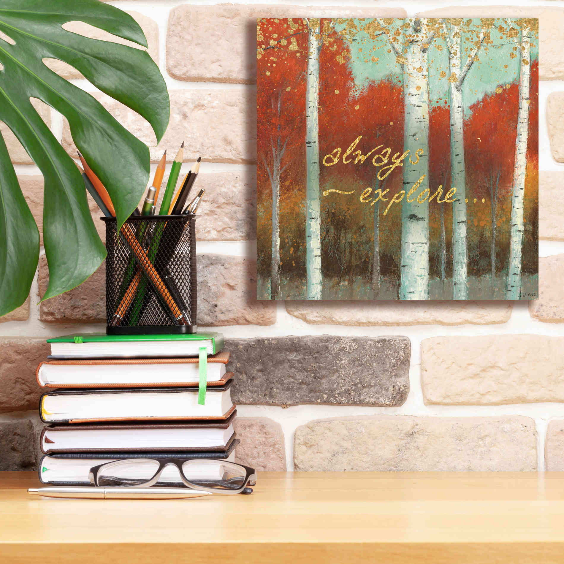 'Fall Promenade III' by James Wiens, Canvas Wall Art,12 x 12