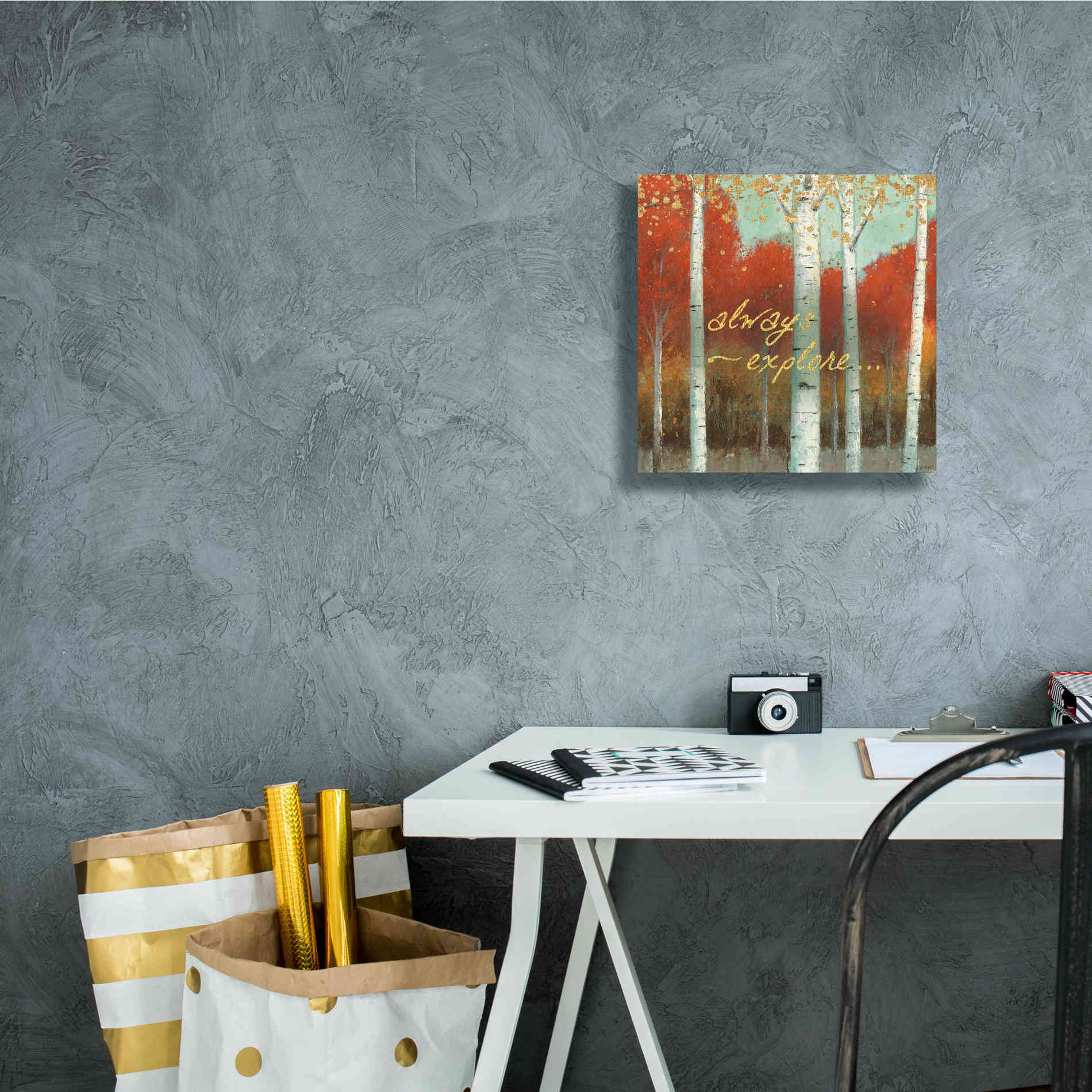 'Fall Promenade III' by James Wiens, Canvas Wall Art,12 x 12