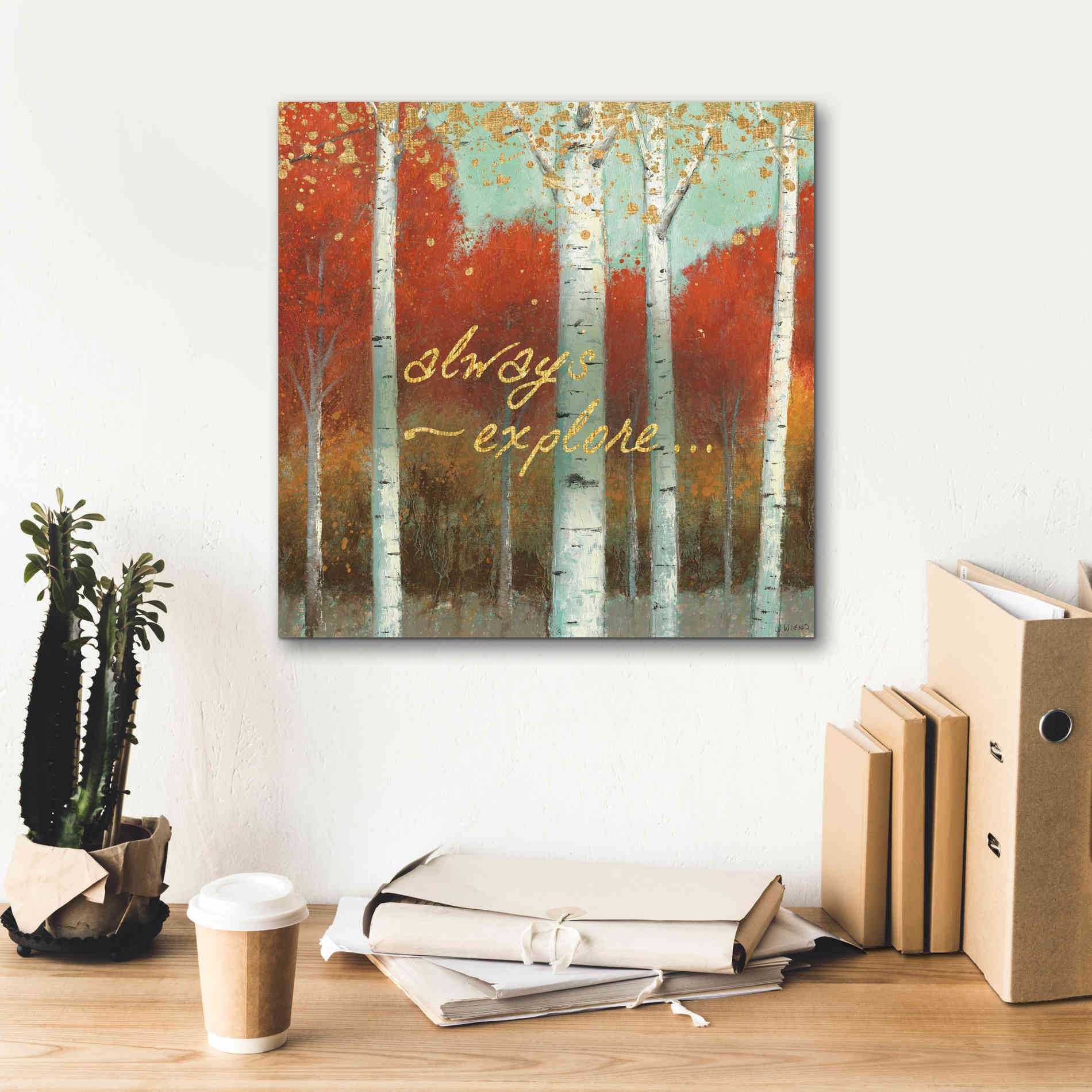 'Fall Promenade III' by James Wiens, Canvas Wall Art,18 x 18