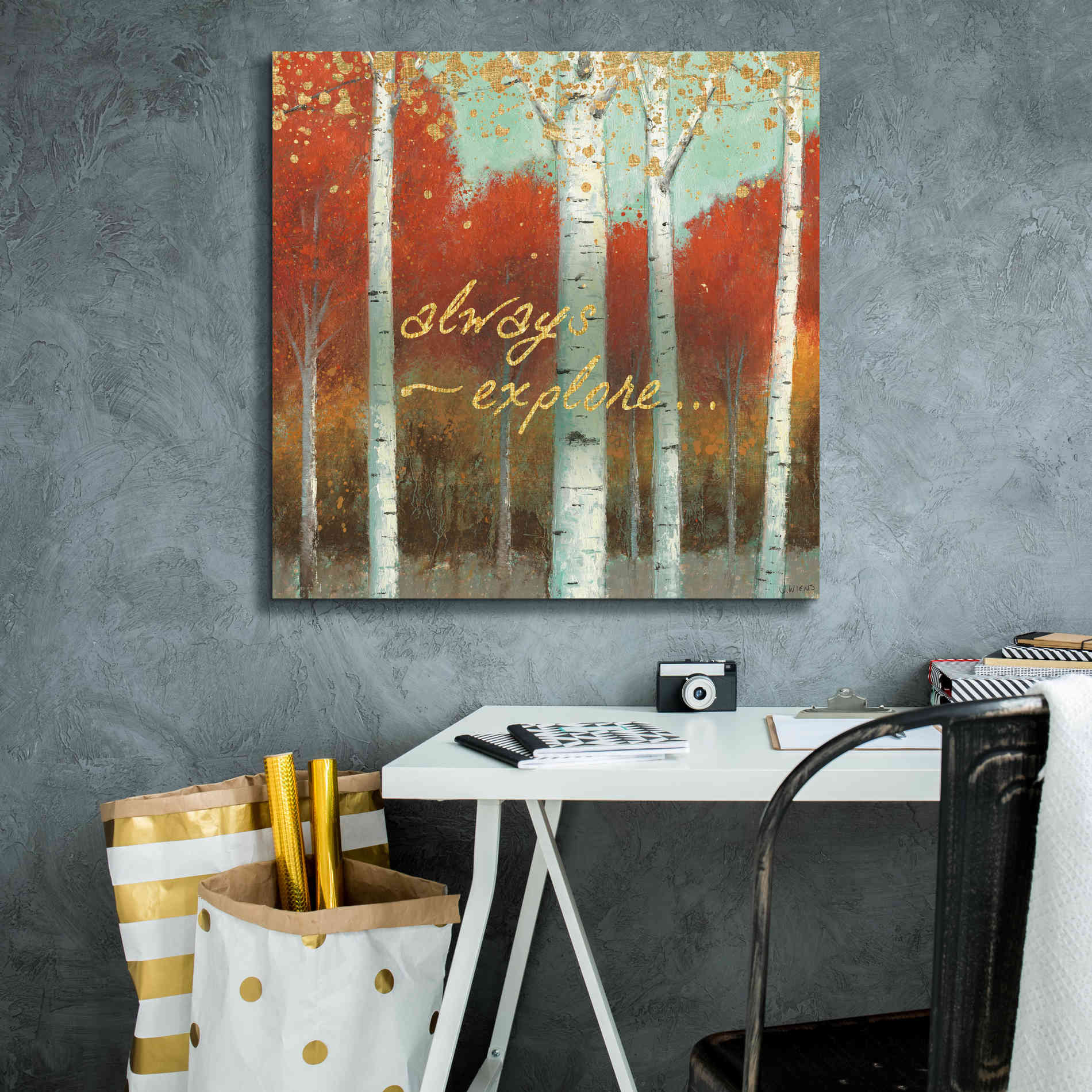 'Fall Promenade III' by James Wiens, Canvas Wall Art,26 x 26