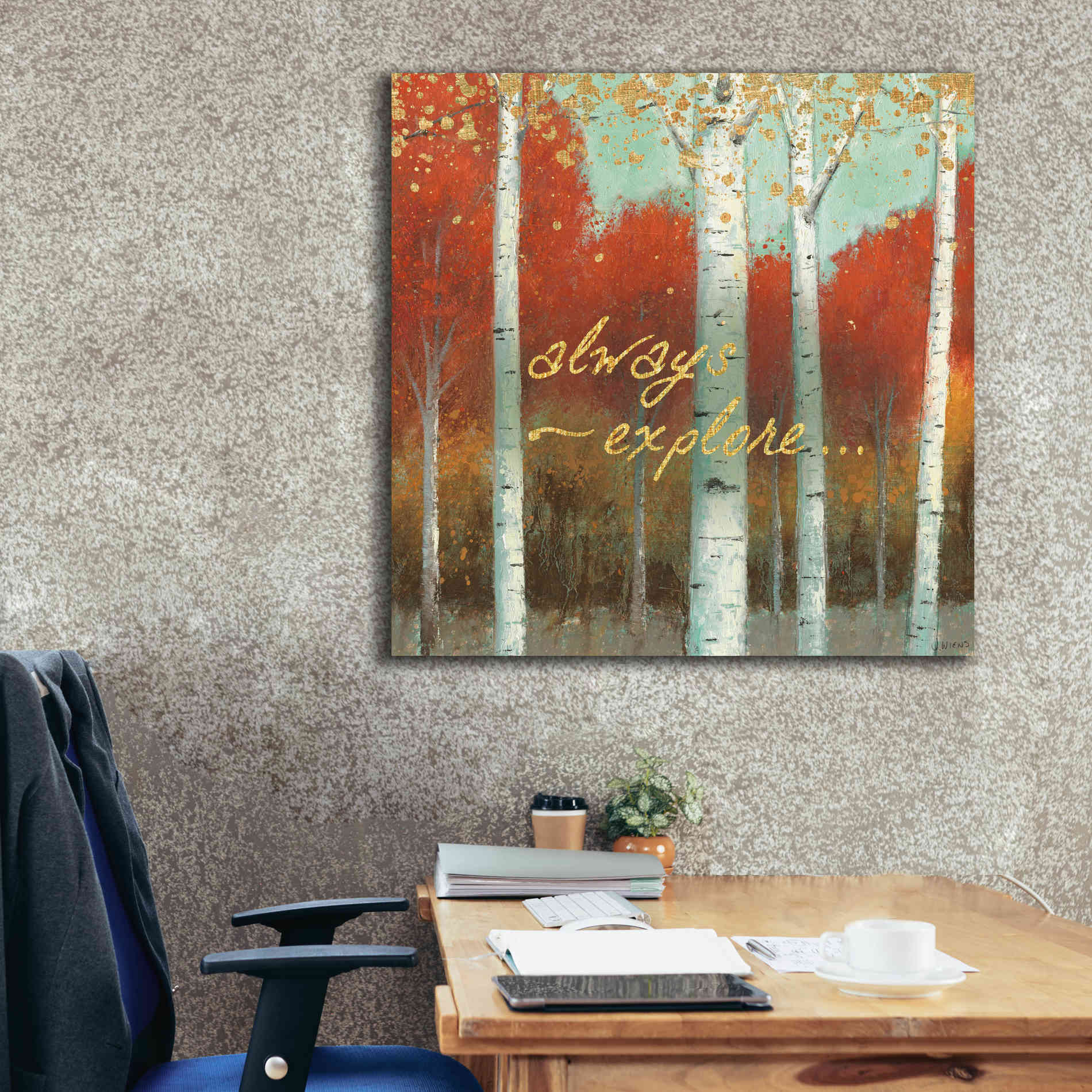 'Fall Promenade III' by James Wiens, Canvas Wall Art,37 x 37