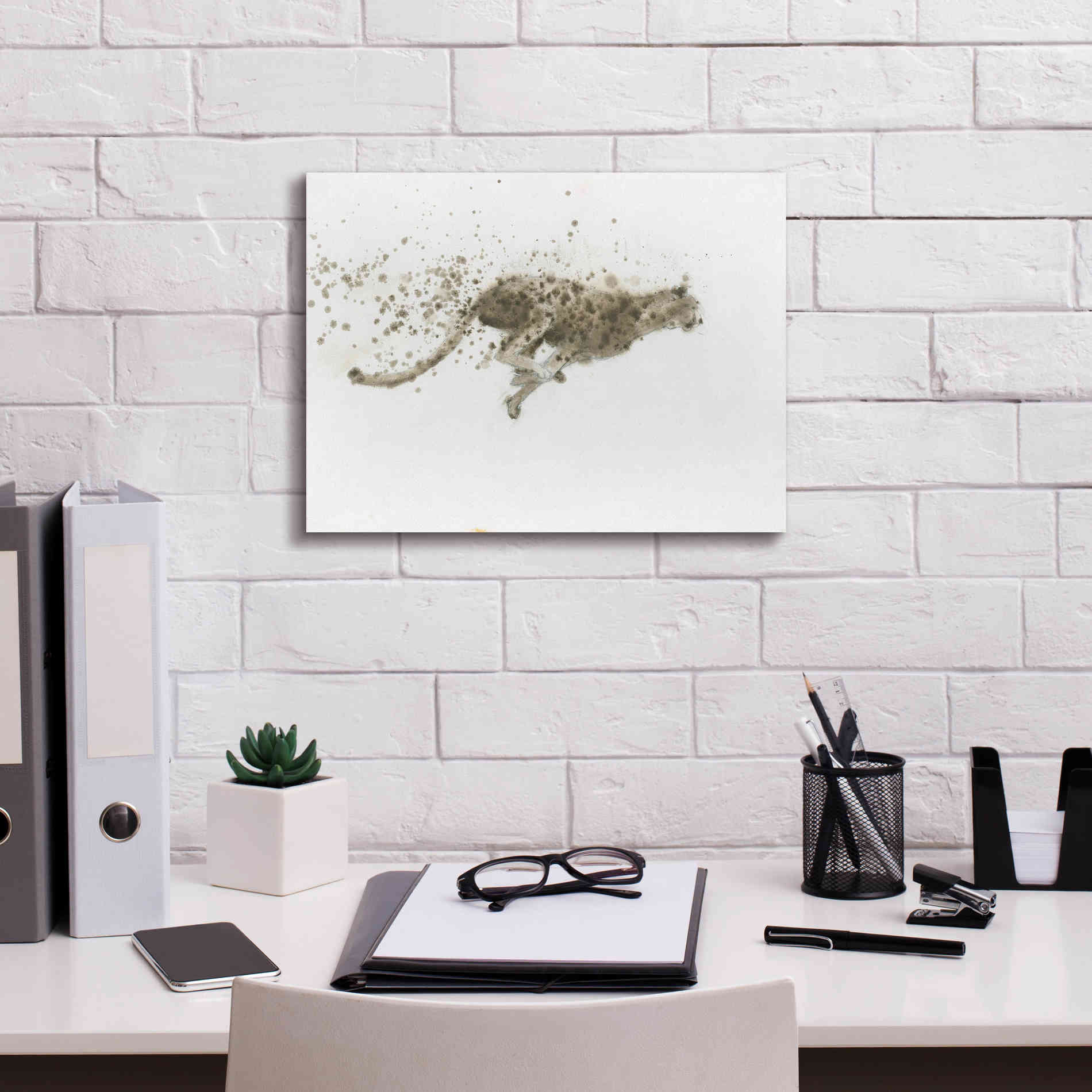 'Cheetah' by James Wiens, Canvas Wall Art,16 x 12