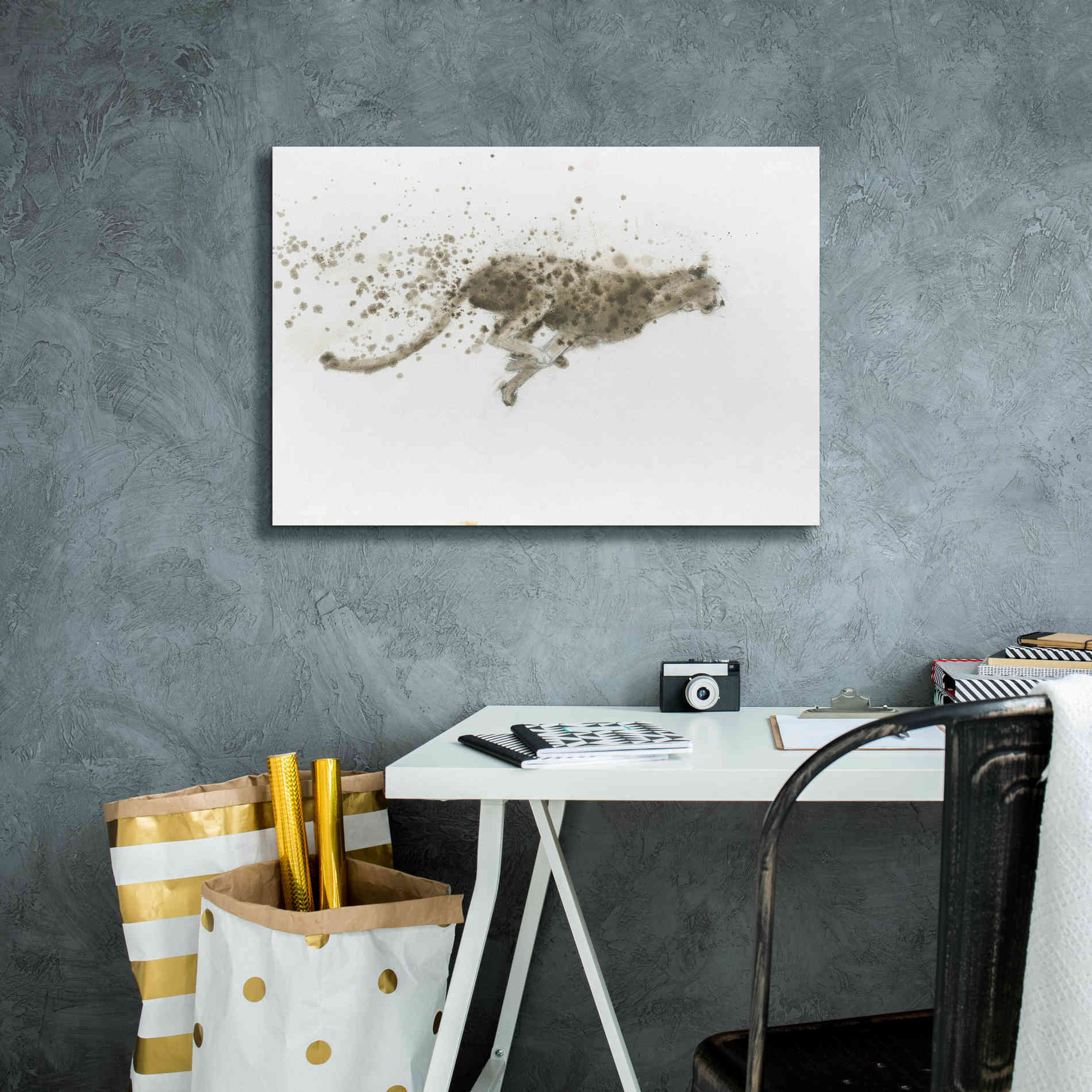 'Cheetah' by James Wiens, Canvas Wall Art,26 x 18