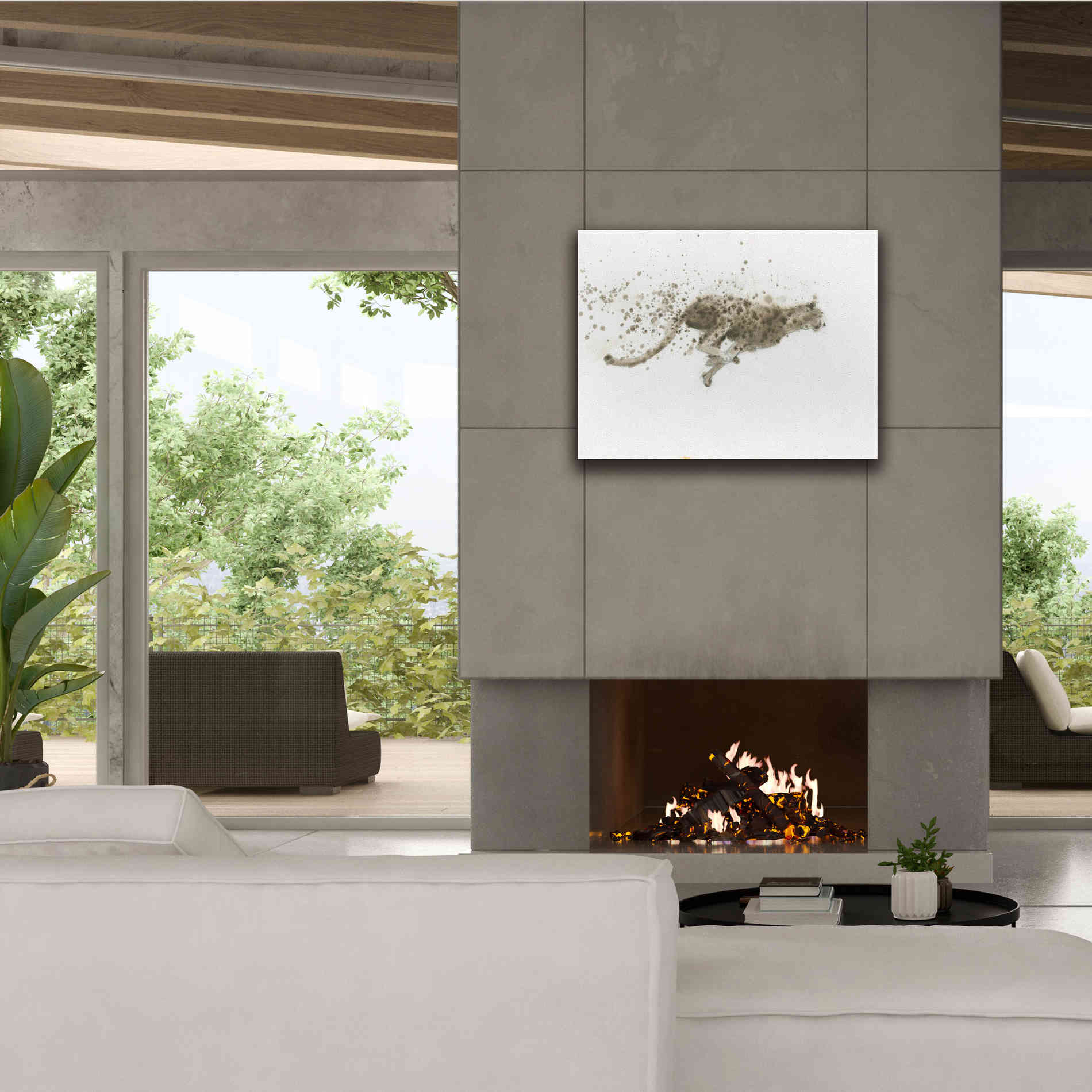 'Cheetah' by James Wiens, Canvas Wall Art,34 x 26