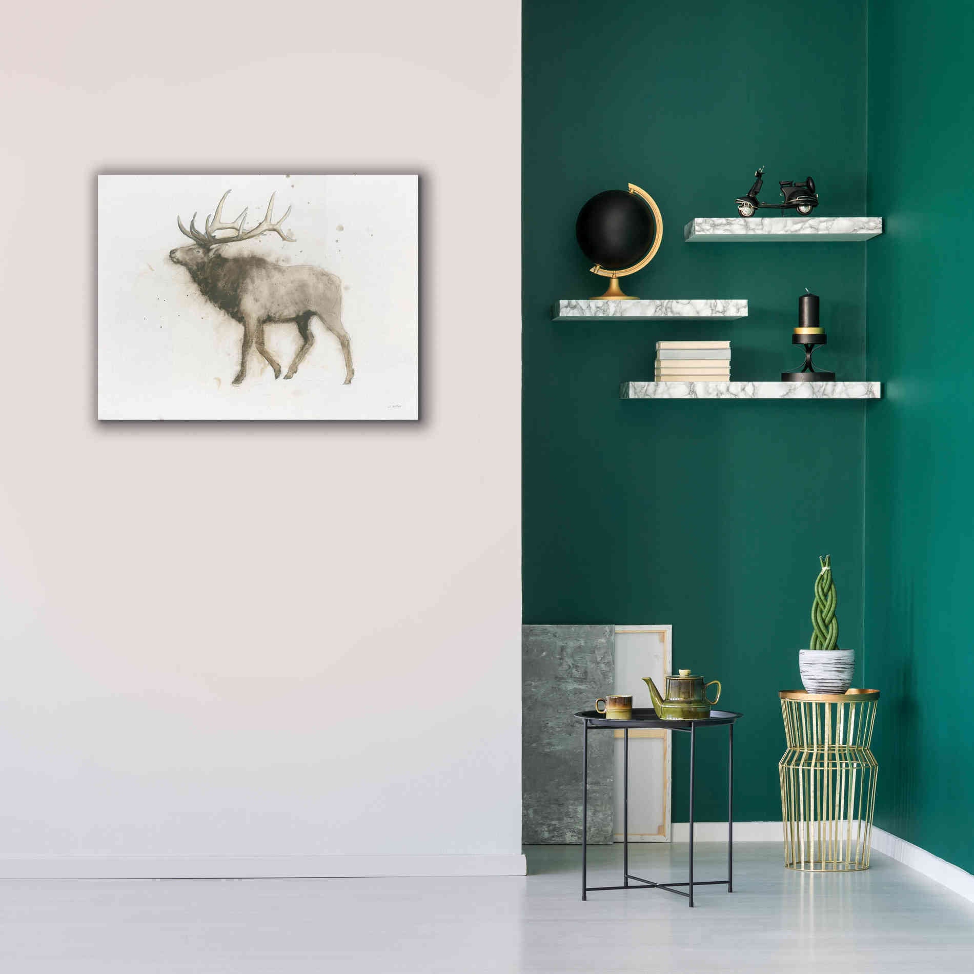 'Elk' by James Wiens, Canvas Wall Art,34 x 26