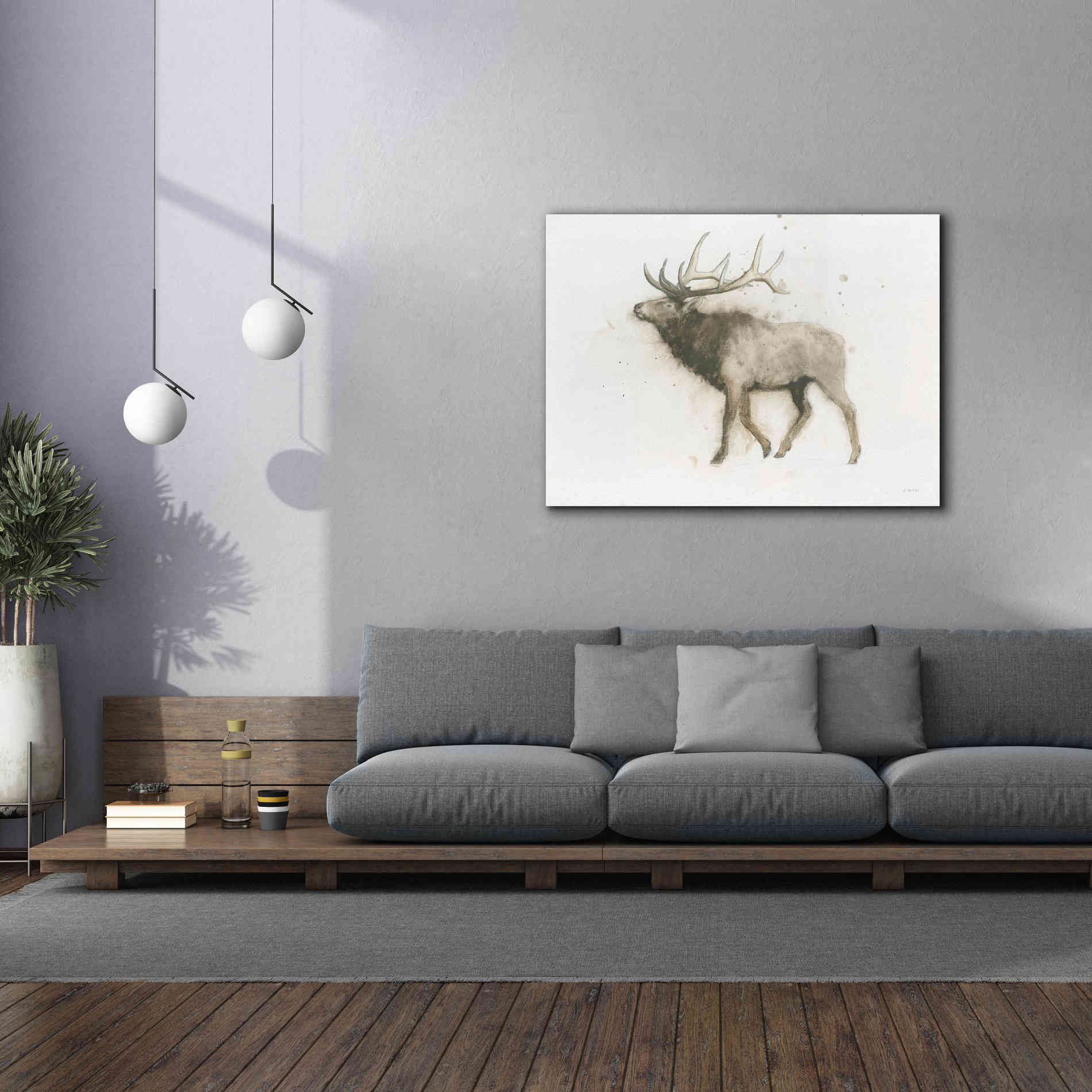 'Elk' by James Wiens, Canvas Wall Art,54 x 40