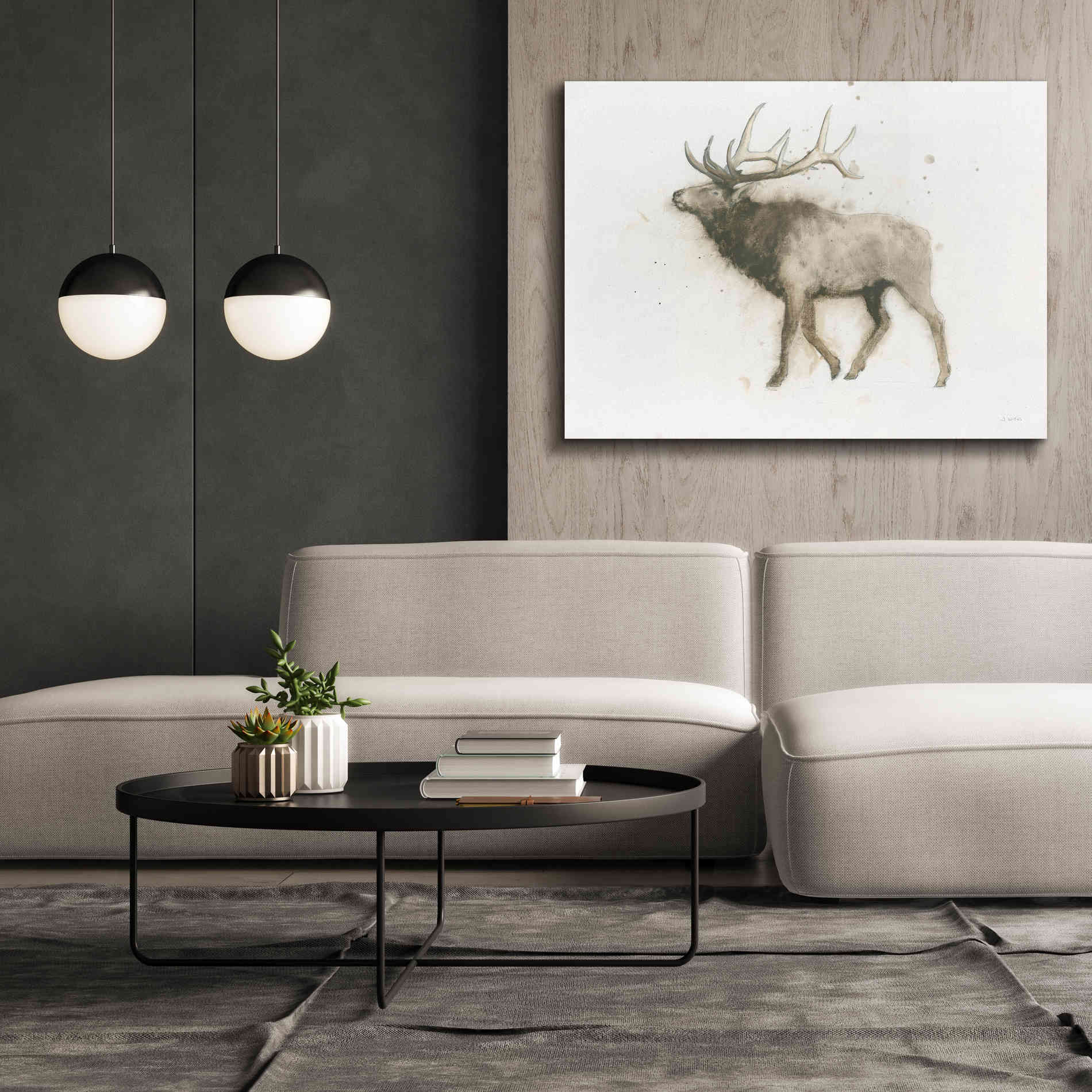 'Elk' by James Wiens, Canvas Wall Art,54 x 40