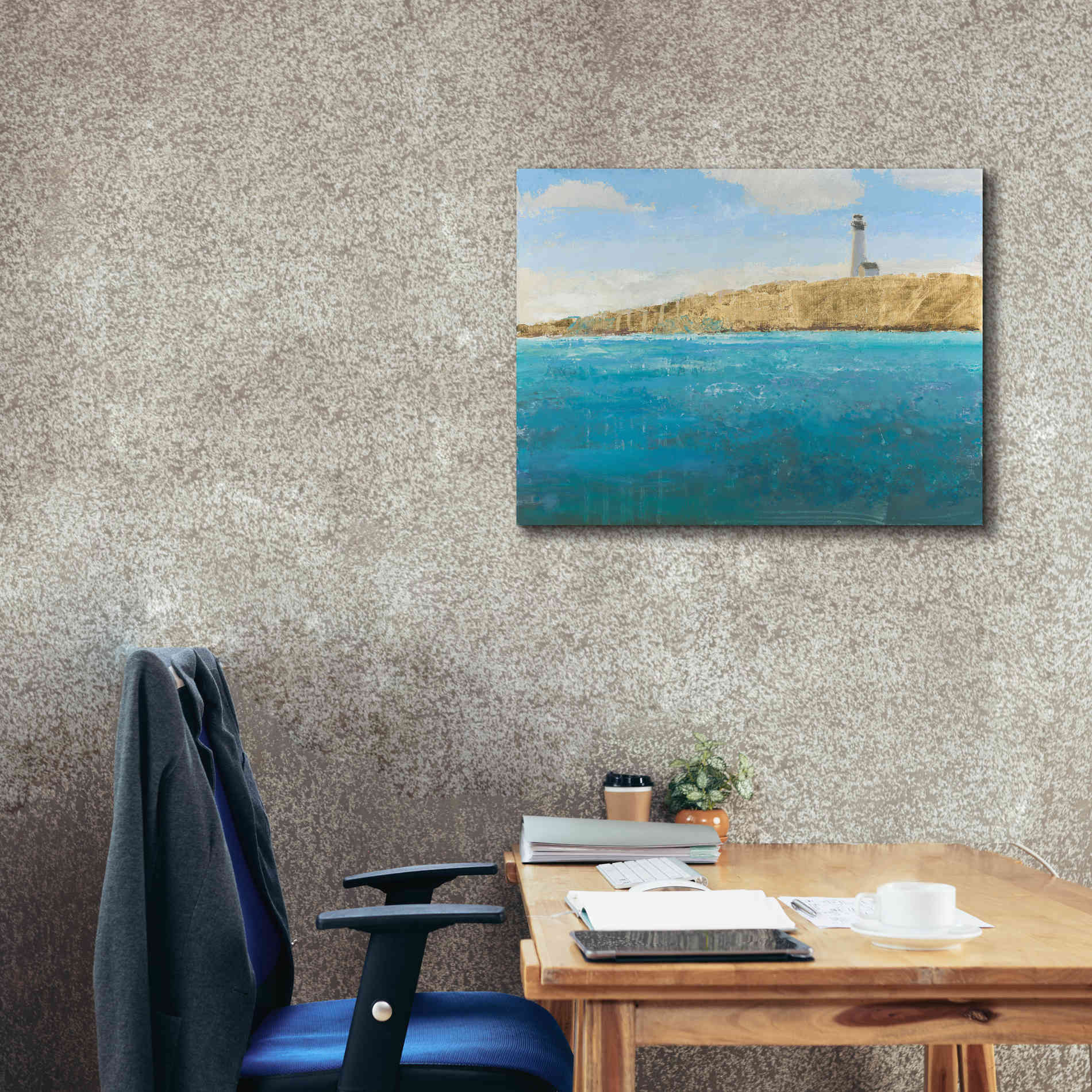 'Lighthouse Seascape II' by James Wiens, Canvas Wall Art,34 x 26