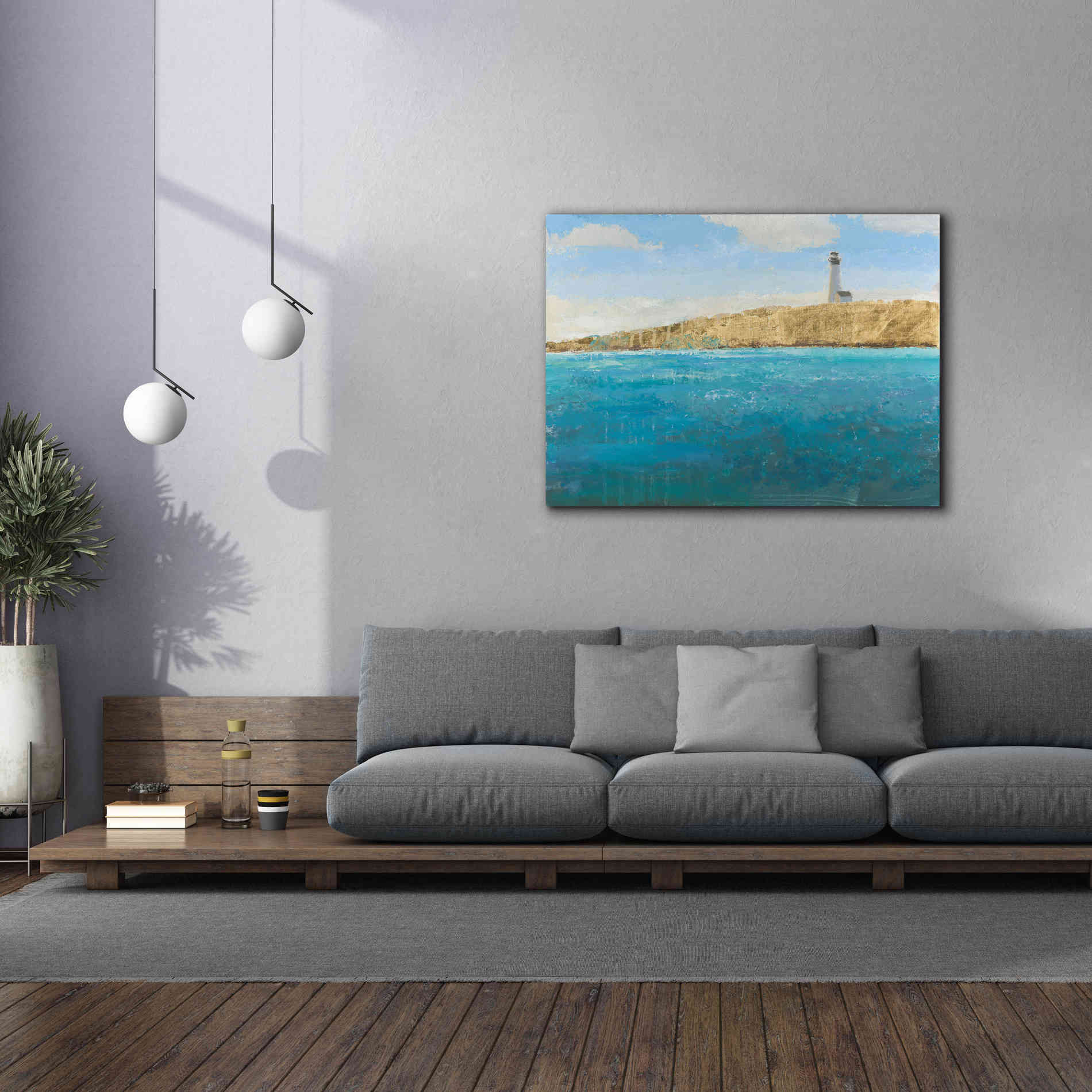 'Lighthouse Seascape II' by James Wiens, Canvas Wall Art,54 x 40