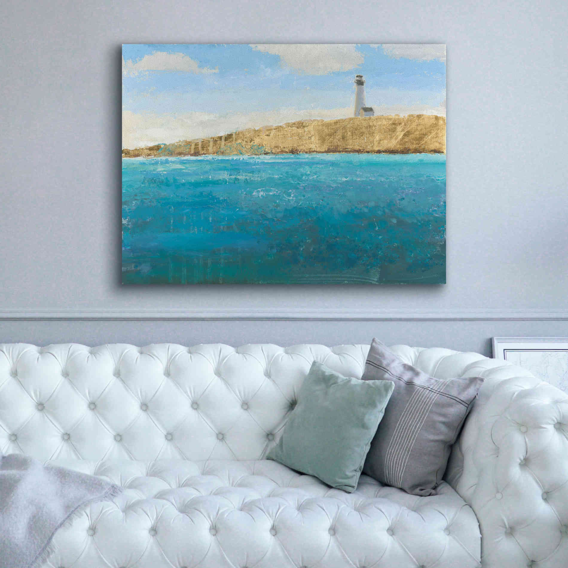 'Lighthouse Seascape II' by James Wiens, Canvas Wall Art,54 x 40