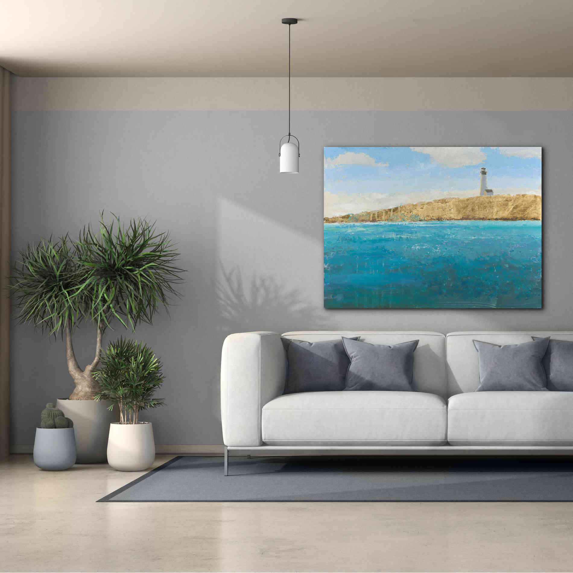 'Lighthouse Seascape II' by James Wiens, Canvas Wall Art,54 x 40