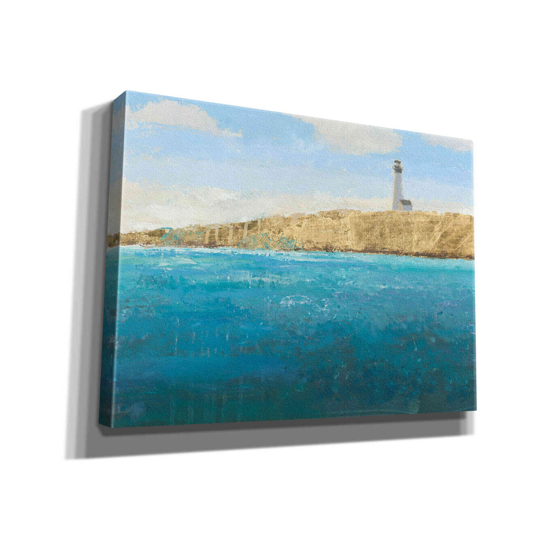 'Lighthouse Seascape II' by James Wiens, Canvas Wall Art,16x12x1.1x0,26x18x1.1x0,34x26x1.74x0,54x40x1.74x0