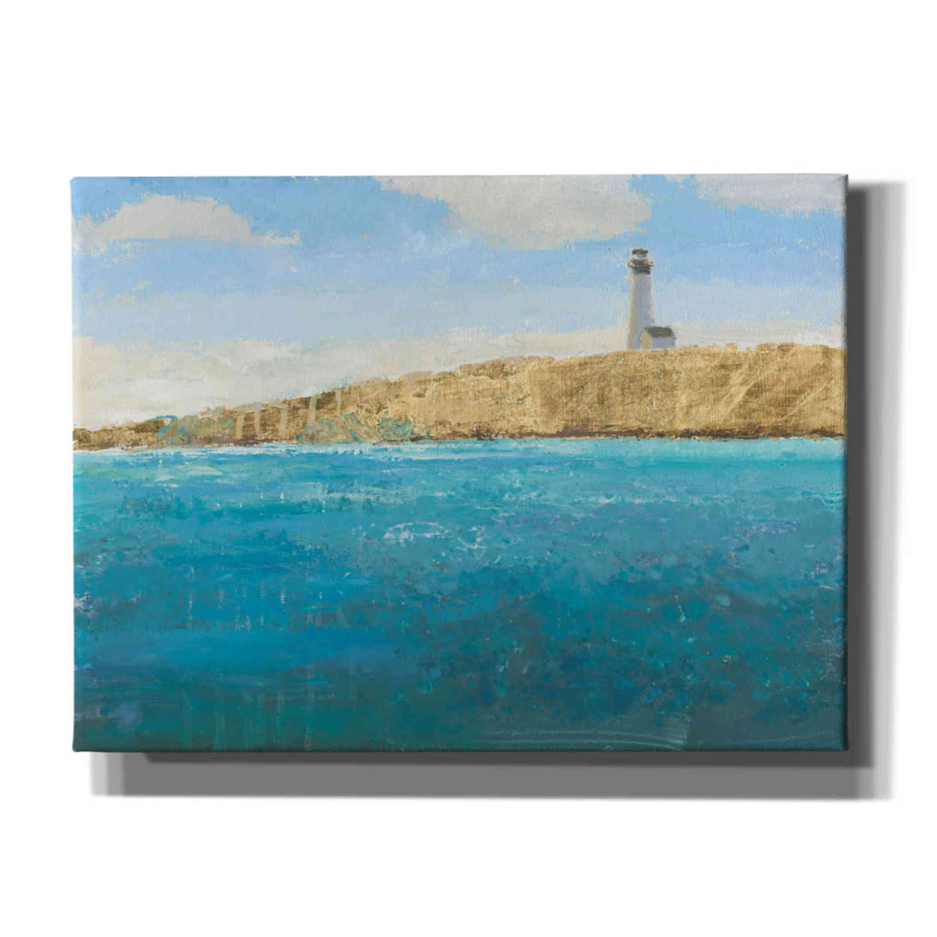 'Lighthouse Seascape II' by James Wiens, Canvas Wall Art,16x12x1.1x0,26x18x1.1x0,34x26x1.74x0,54x40x1.74x0