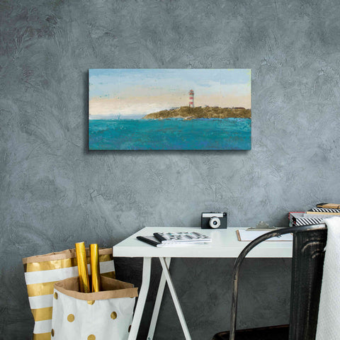 Image of 'Lighthouse Seascape I' by James Wiens, Canvas Wall Art,24 x 12