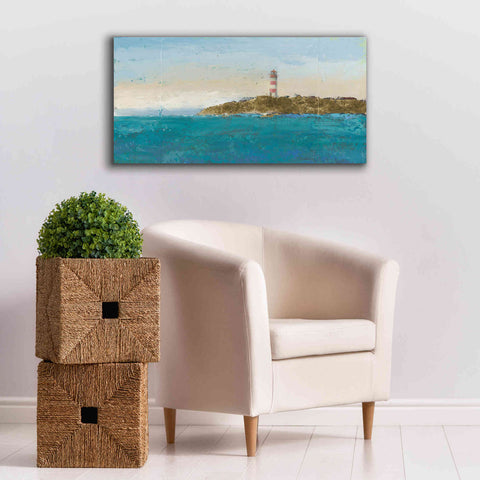 Image of 'Lighthouse Seascape I' by James Wiens, Canvas Wall Art,40 x 20