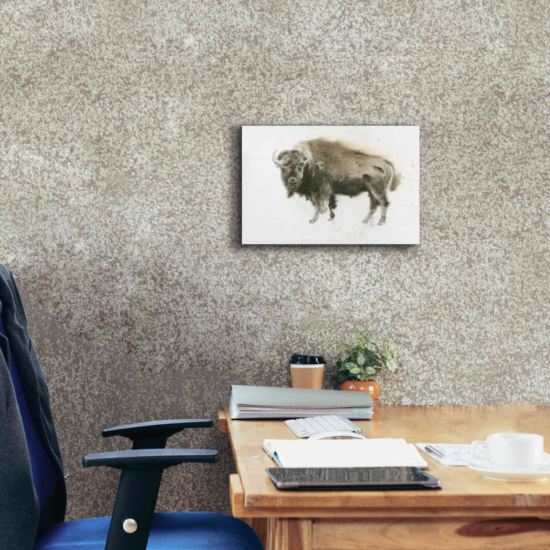 'Buffalo Bill' by James Wiens, Canvas Wall Art,18 x 12