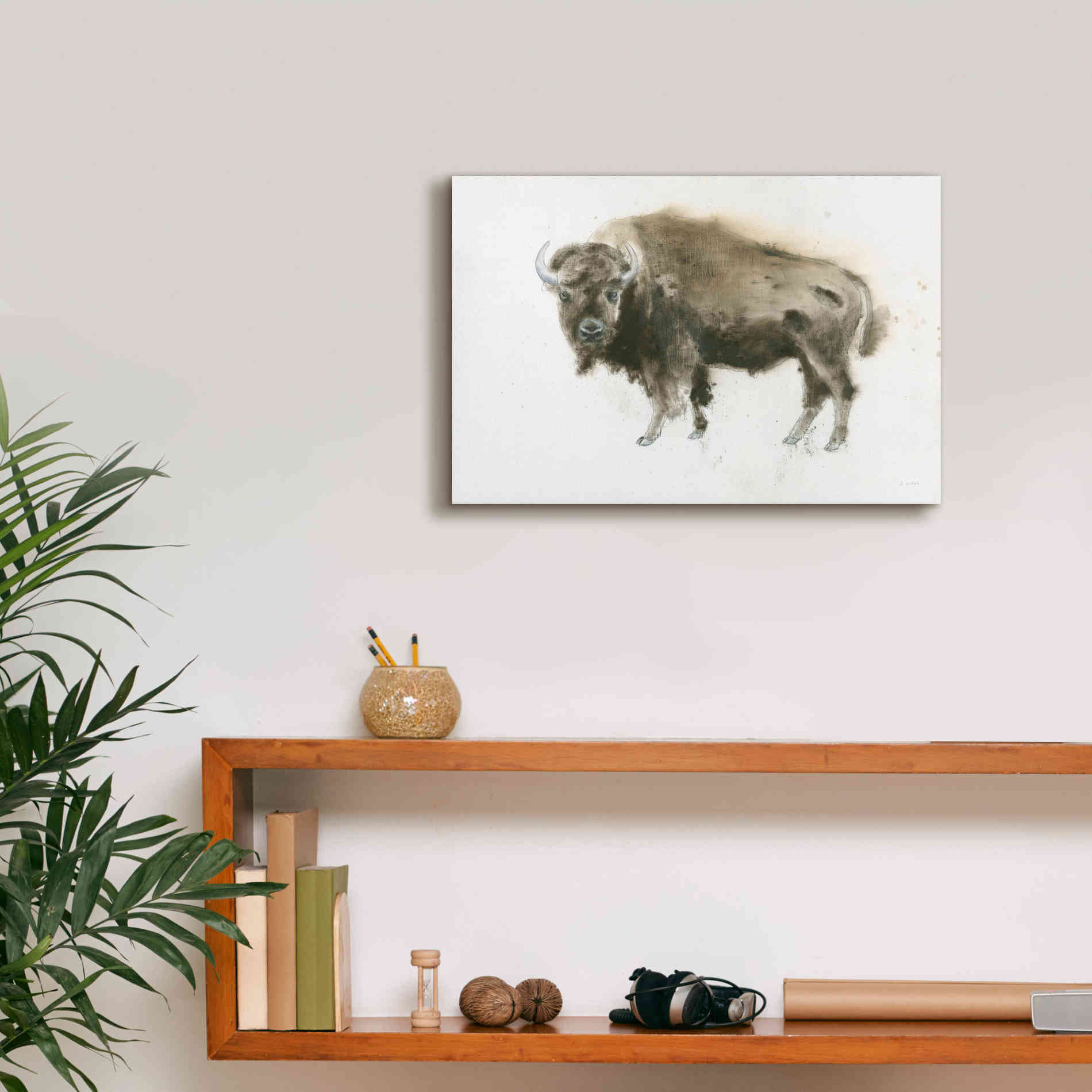'Buffalo Bill' by James Wiens, Canvas Wall Art,18 x 12