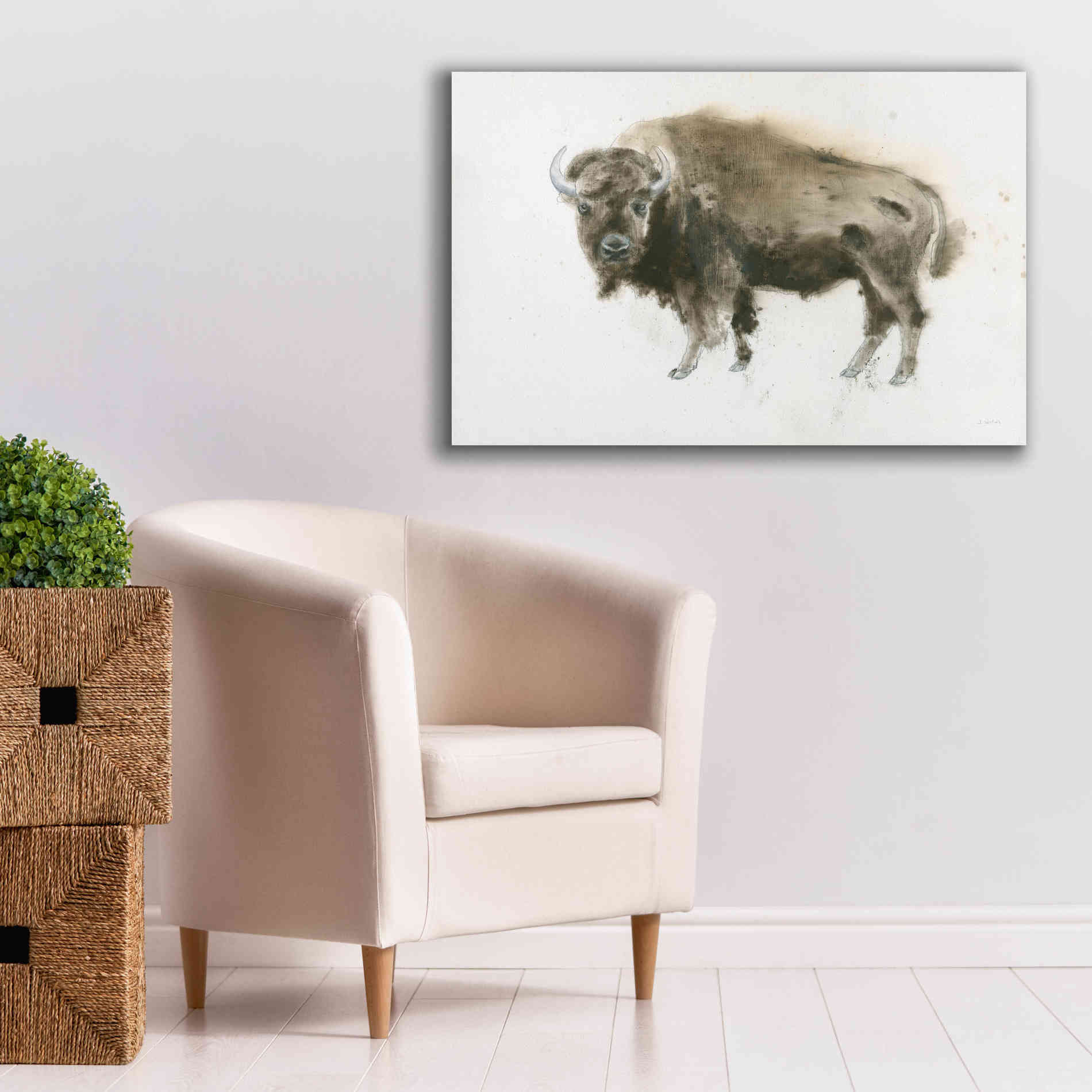 'Buffalo Bill' by James Wiens, Canvas Wall Art,40 x 26