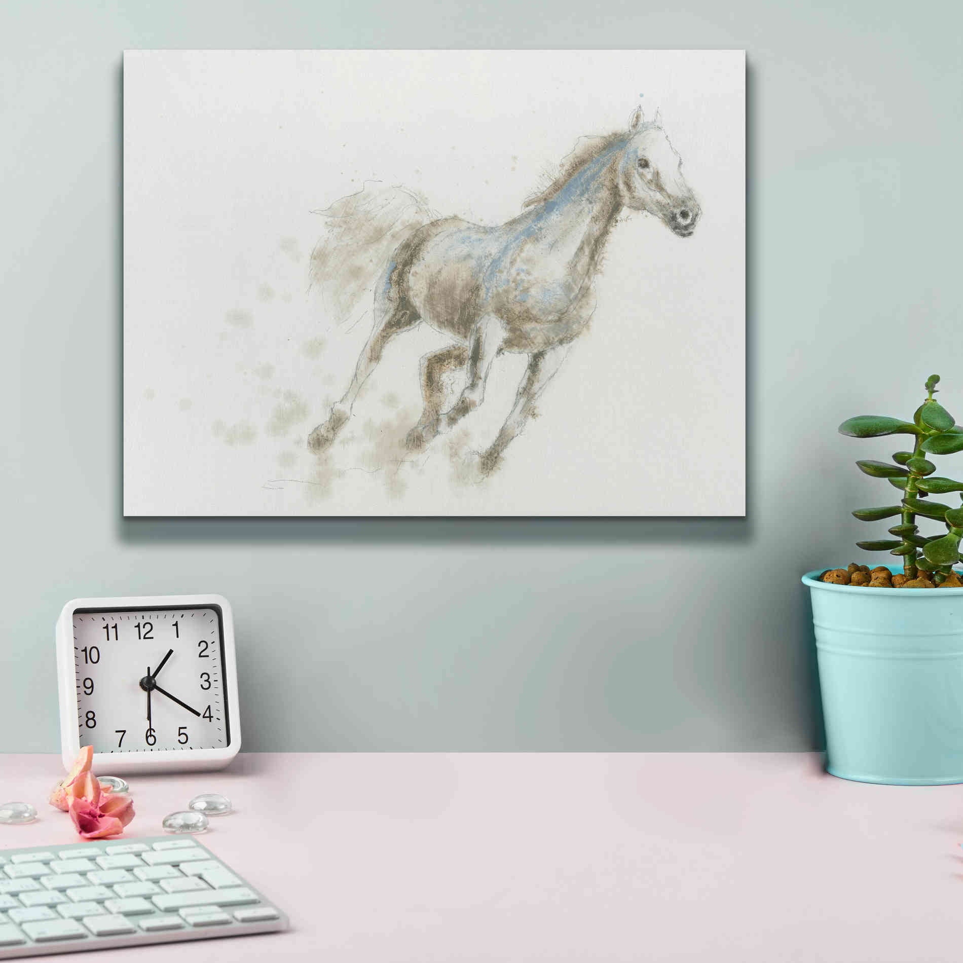 'Stallion I Horizontal' by James Wiens, Canvas Wall Art,16 x 12