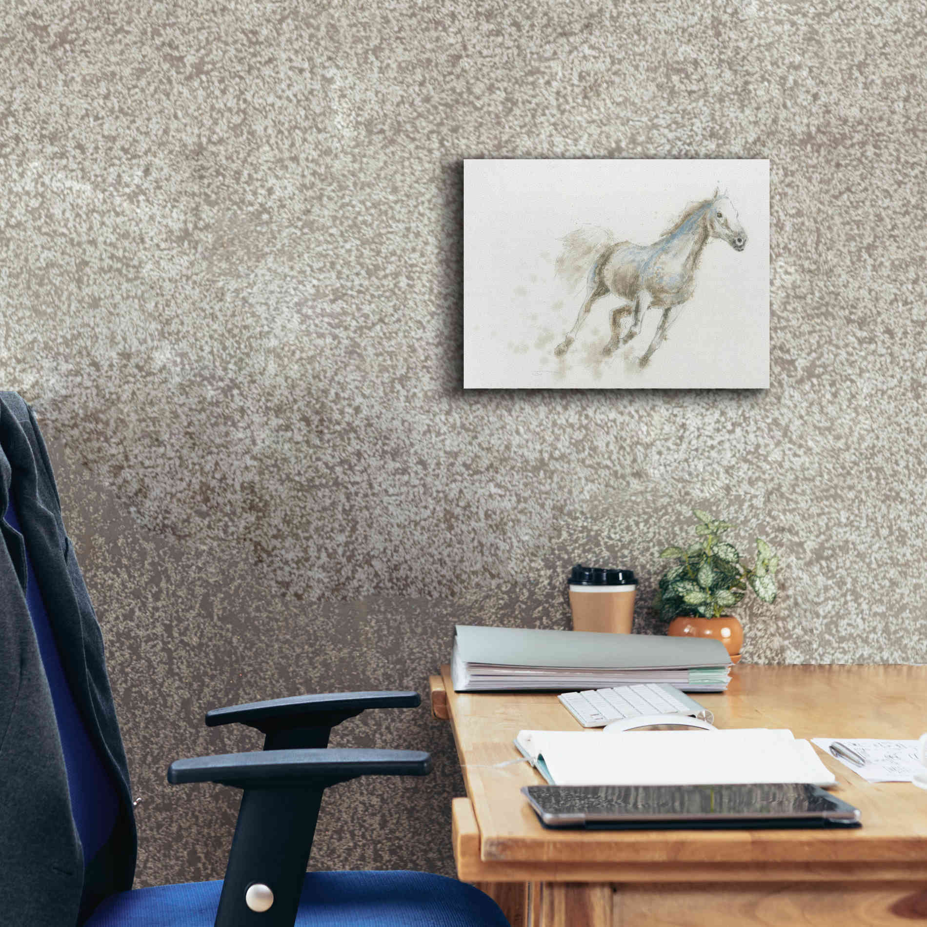 'Stallion I Horizontal' by James Wiens, Canvas Wall Art,16 x 12