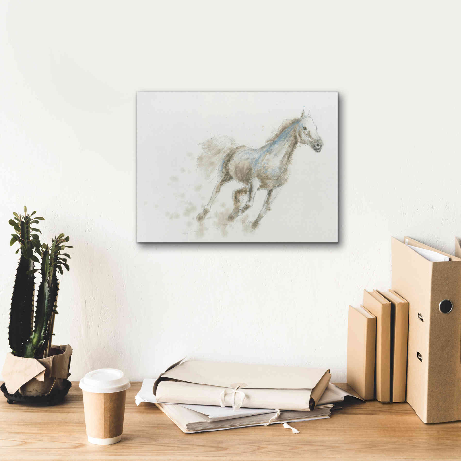 'Stallion I Horizontal' by James Wiens, Canvas Wall Art,16 x 12