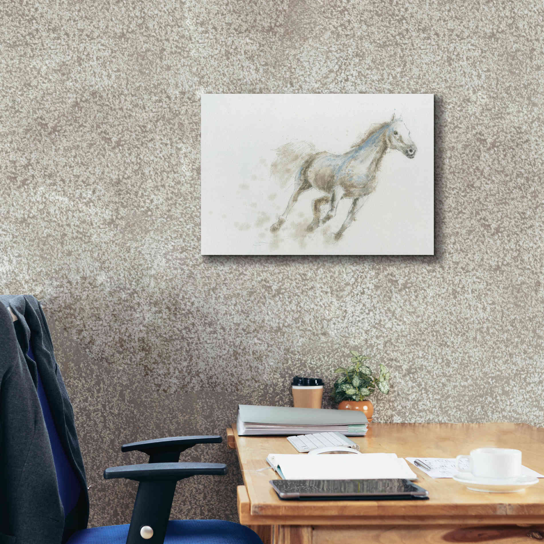 'Stallion I Horizontal' by James Wiens, Canvas Wall Art,24 x 20