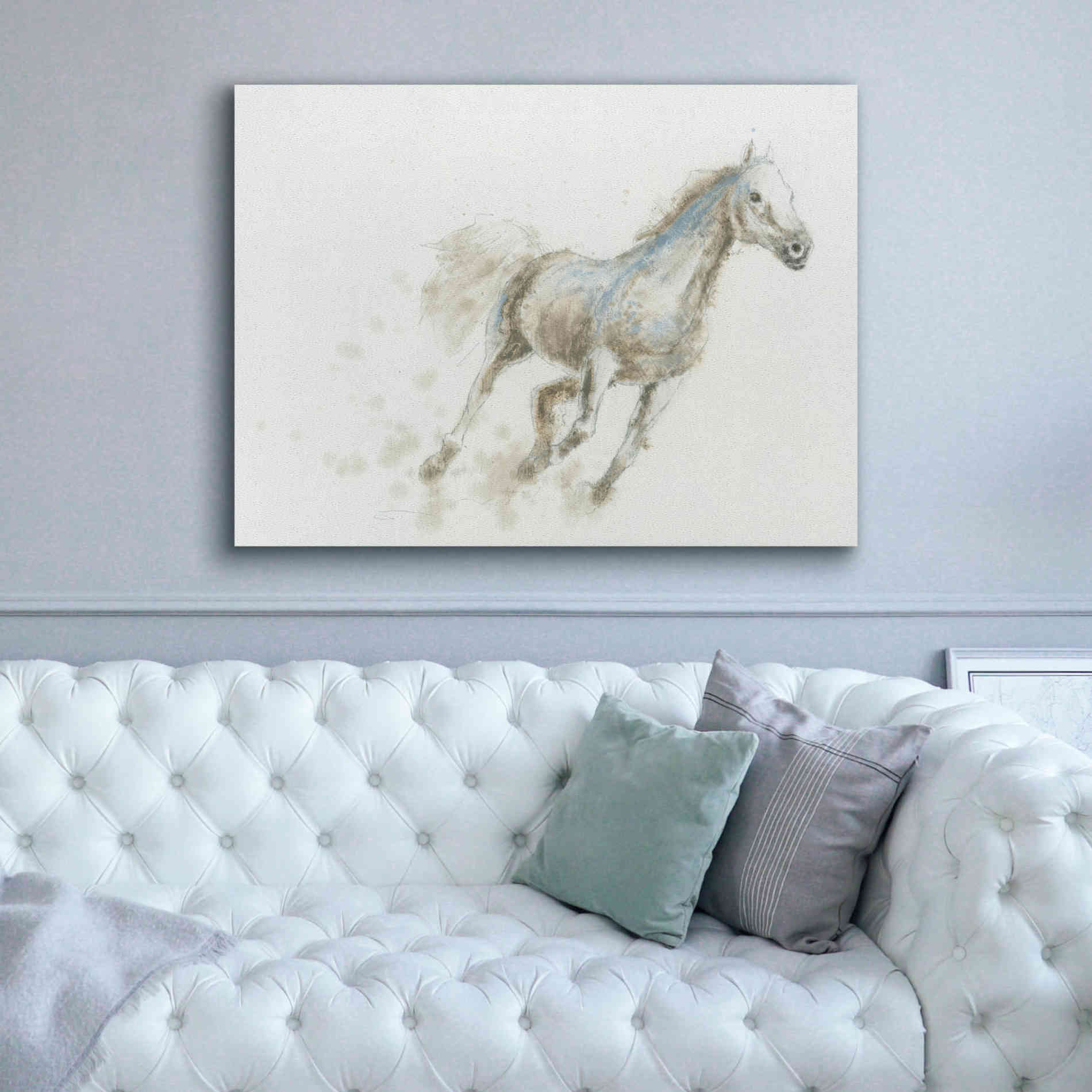 'Stallion I Horizontal' by James Wiens, Canvas Wall Art,54 x 40