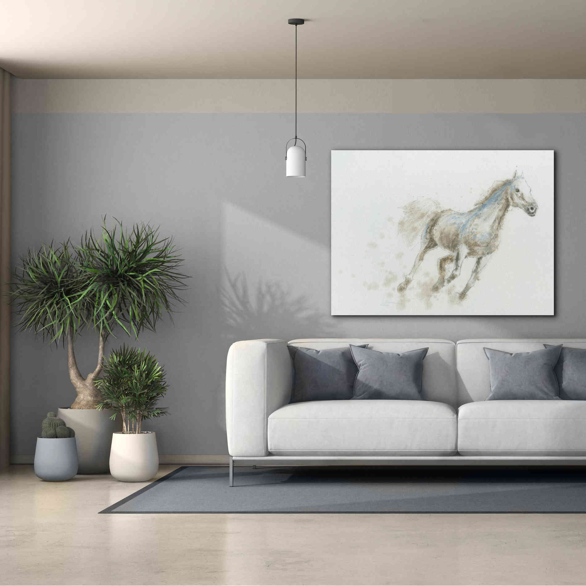 'Stallion I Horizontal' by James Wiens, Canvas Wall Art,54 x 40