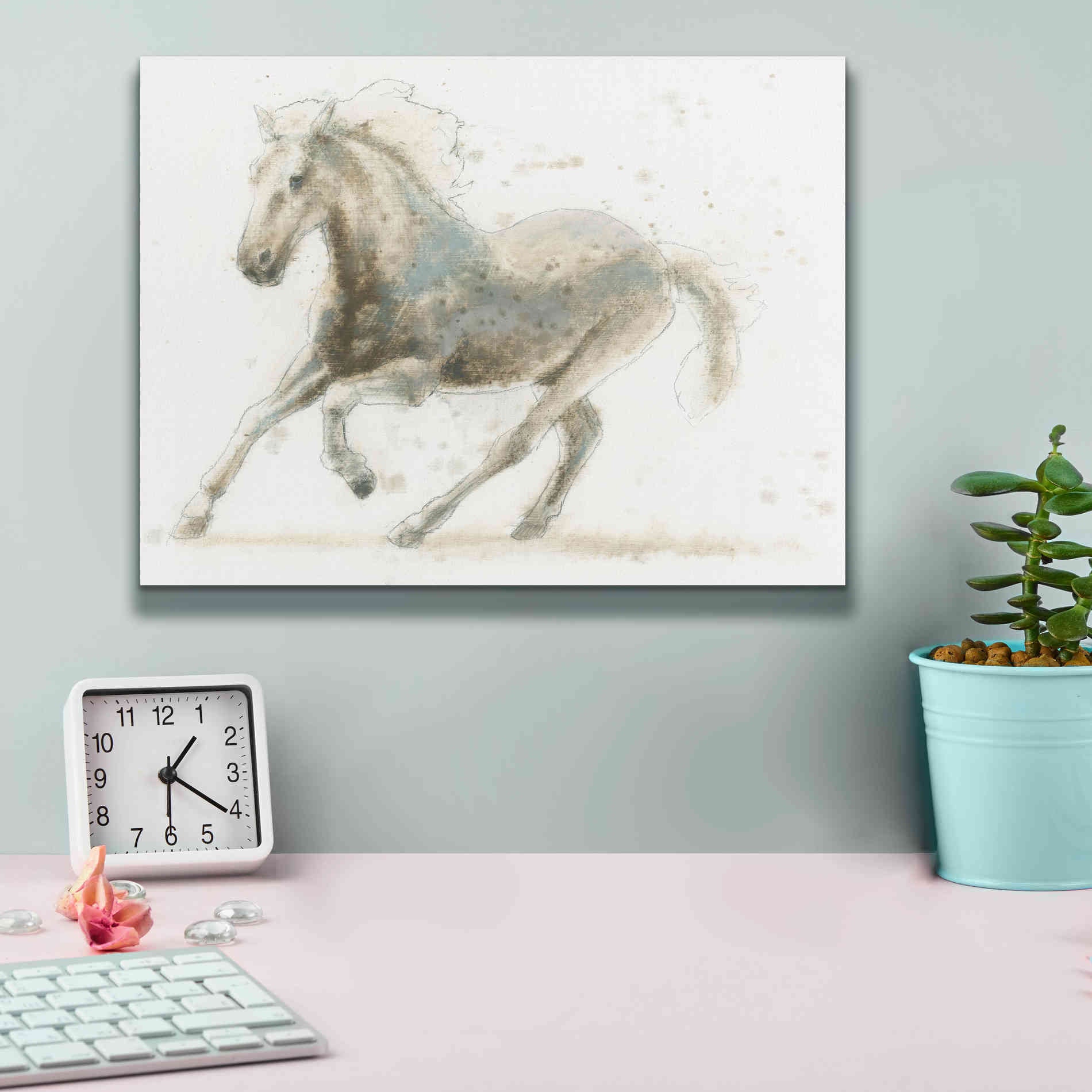 'Stallion II Horizontal' by James Wiens, Canvas Wall Art,16 x 12