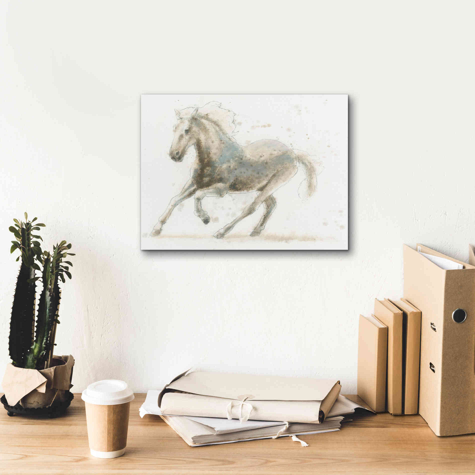 'Stallion II Horizontal' by James Wiens, Canvas Wall Art,16 x 12