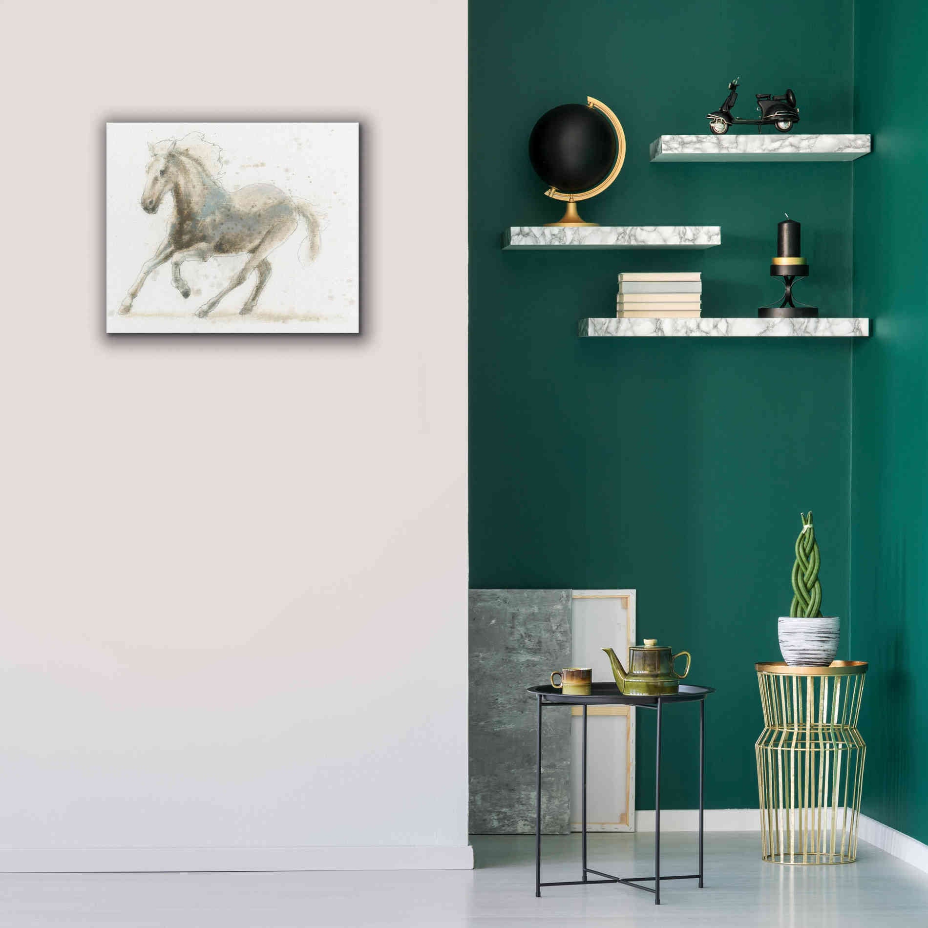 'Stallion II Horizontal' by James Wiens, Canvas Wall Art,24 x 20