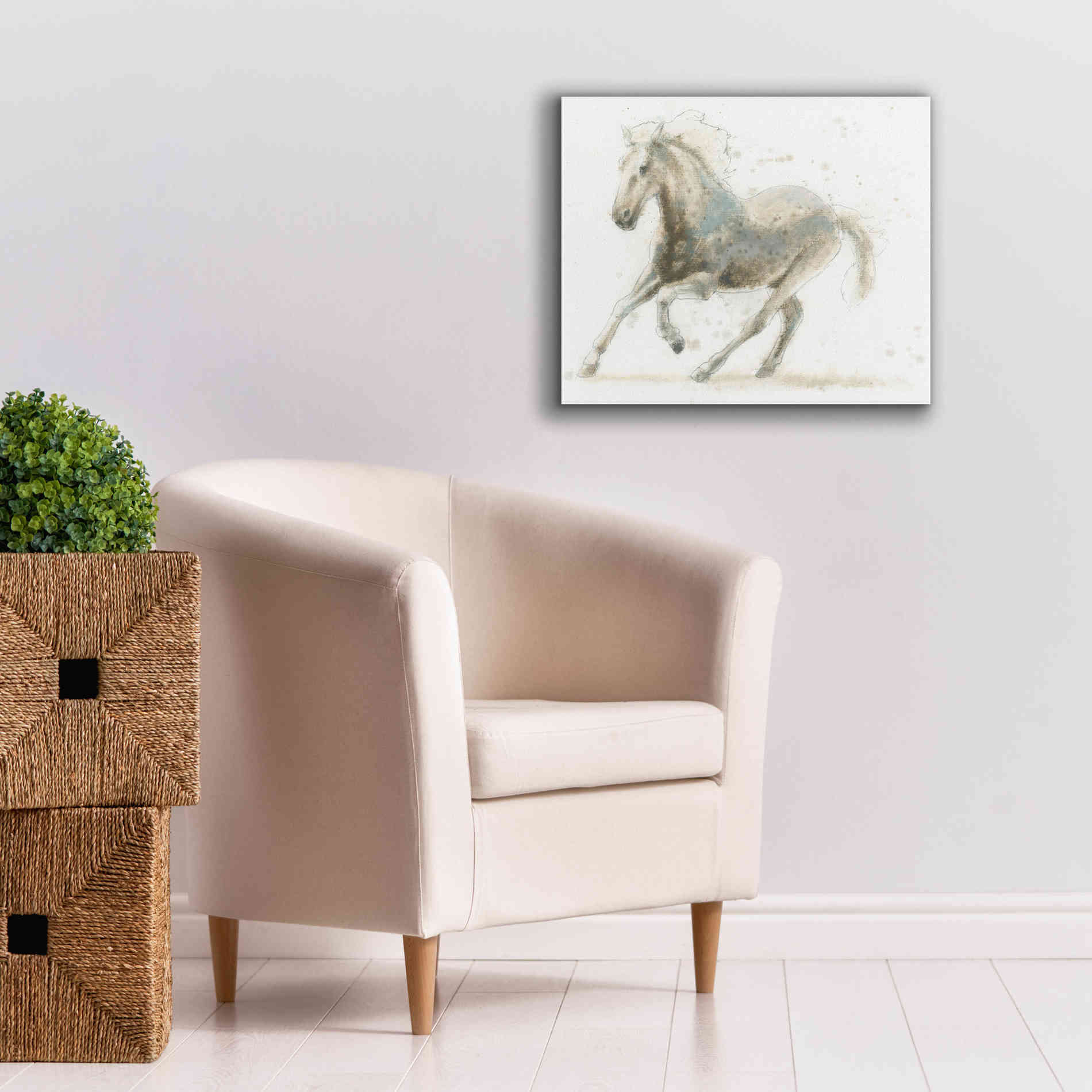 'Stallion II Horizontal' by James Wiens, Canvas Wall Art,24 x 20