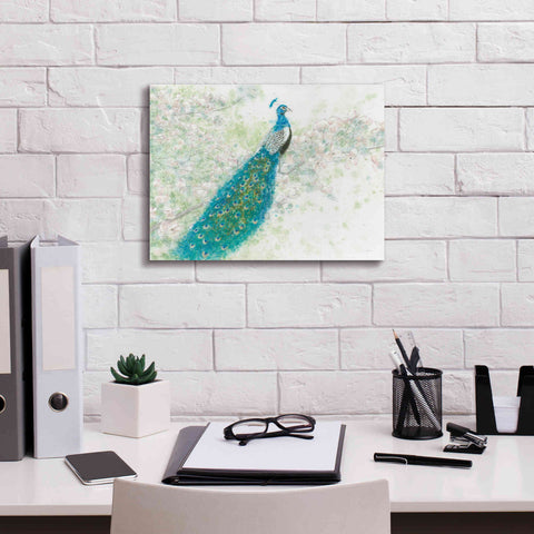 Image of 'Spring Peacock I' by James Wiens, Canvas Wall Art,16 x 12