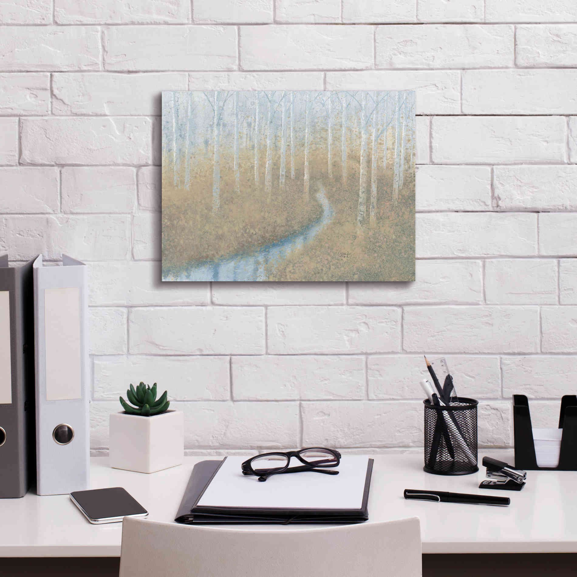 'Silver Waters' by James Wiens, Canvas Wall Art,16 x 12