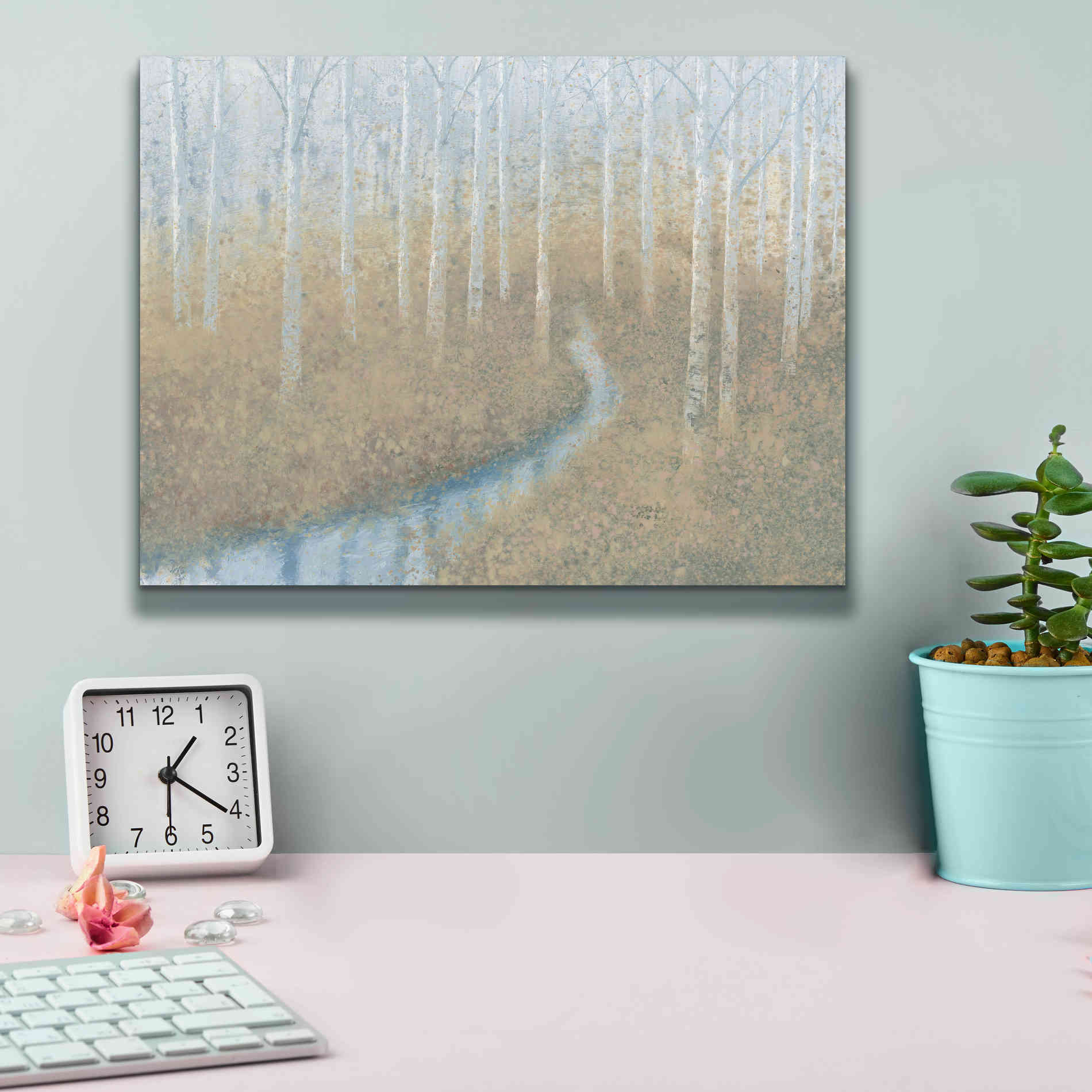 'Silver Waters' by James Wiens, Canvas Wall Art,16 x 12