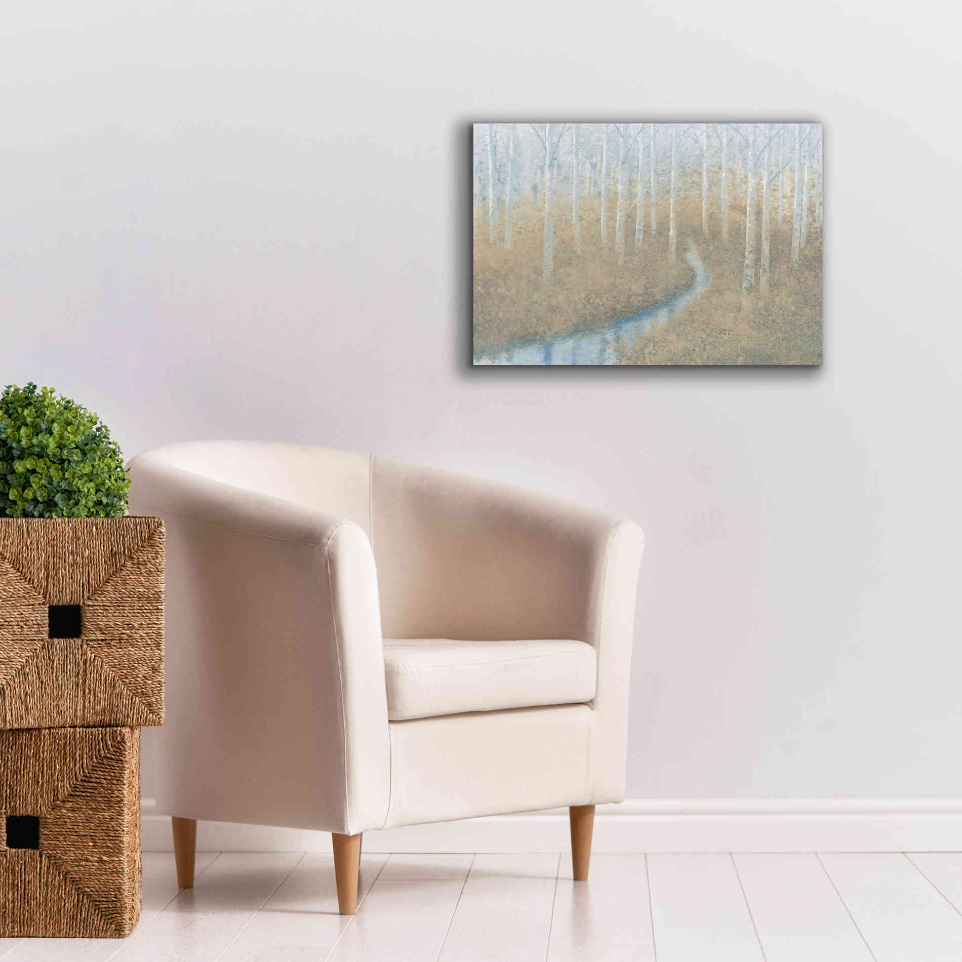 'Silver Waters' by James Wiens, Canvas Wall Art,26 x 18