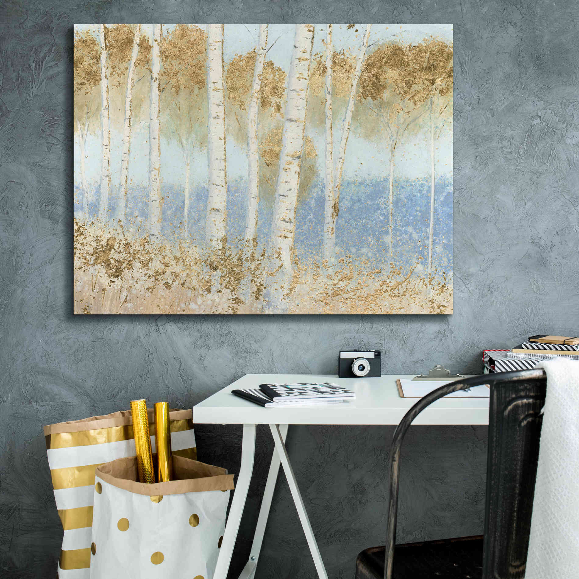 'Summer Birches' by James Wiens, Canvas Wall Art,34 x 26