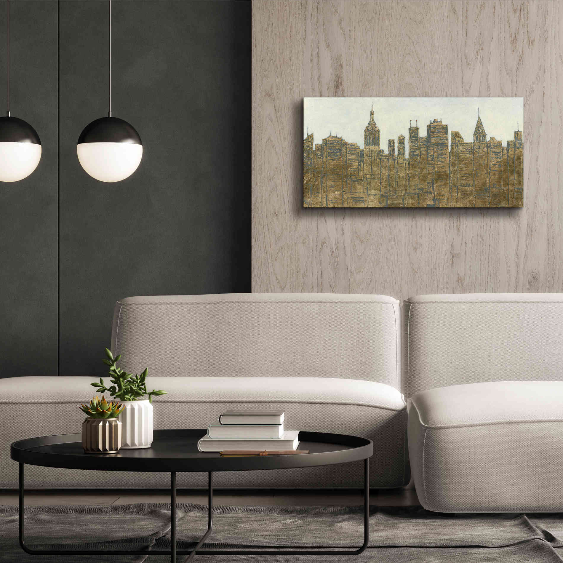 'Lavish Skyline' by James Wiens, Canvas Wall Art,40 x 20