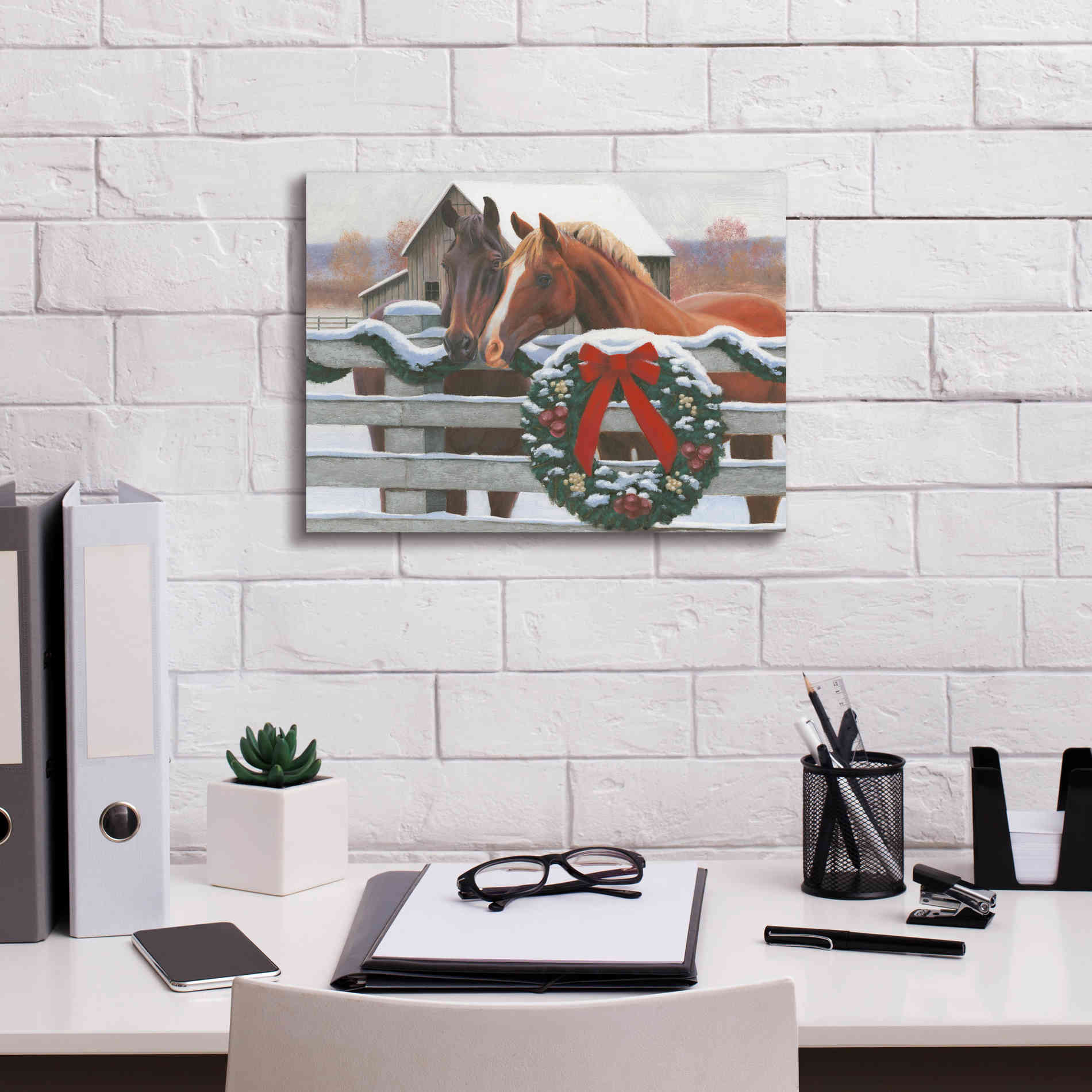 'Christmas in the Heartland II' by James Wiens, Canvas Wall Art,16 x 12