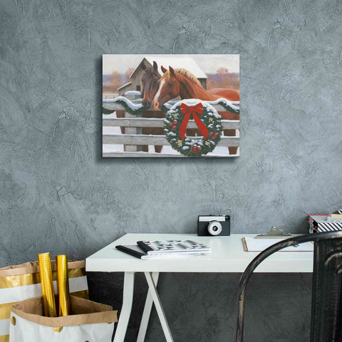 Image of 'Christmas in the Heartland II' by James Wiens, Canvas Wall Art,16 x 12
