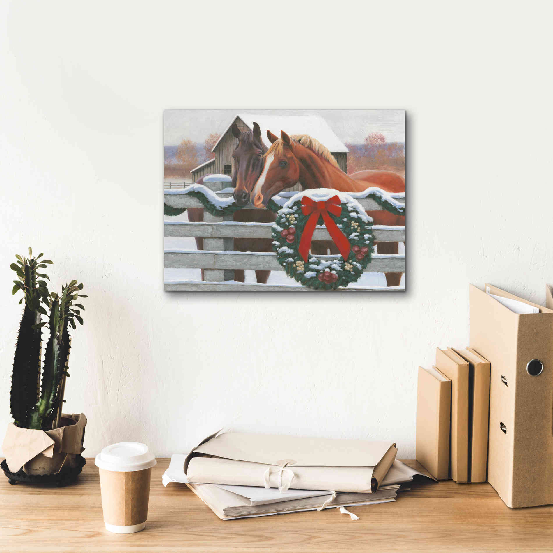 'Christmas in the Heartland II' by James Wiens, Canvas Wall Art,16 x 12