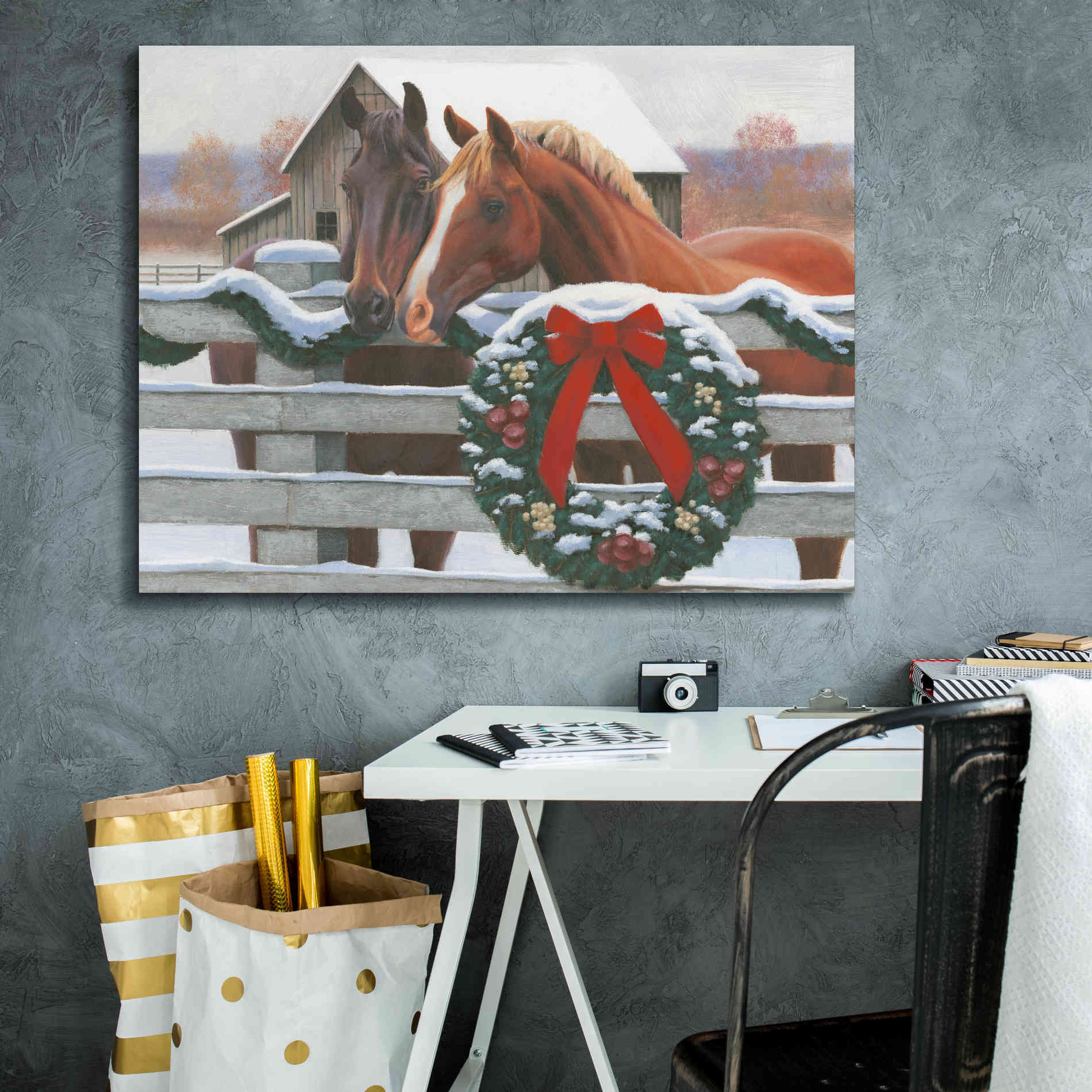 'Christmas in the Heartland II' by James Wiens, Canvas Wall Art,34 x 26